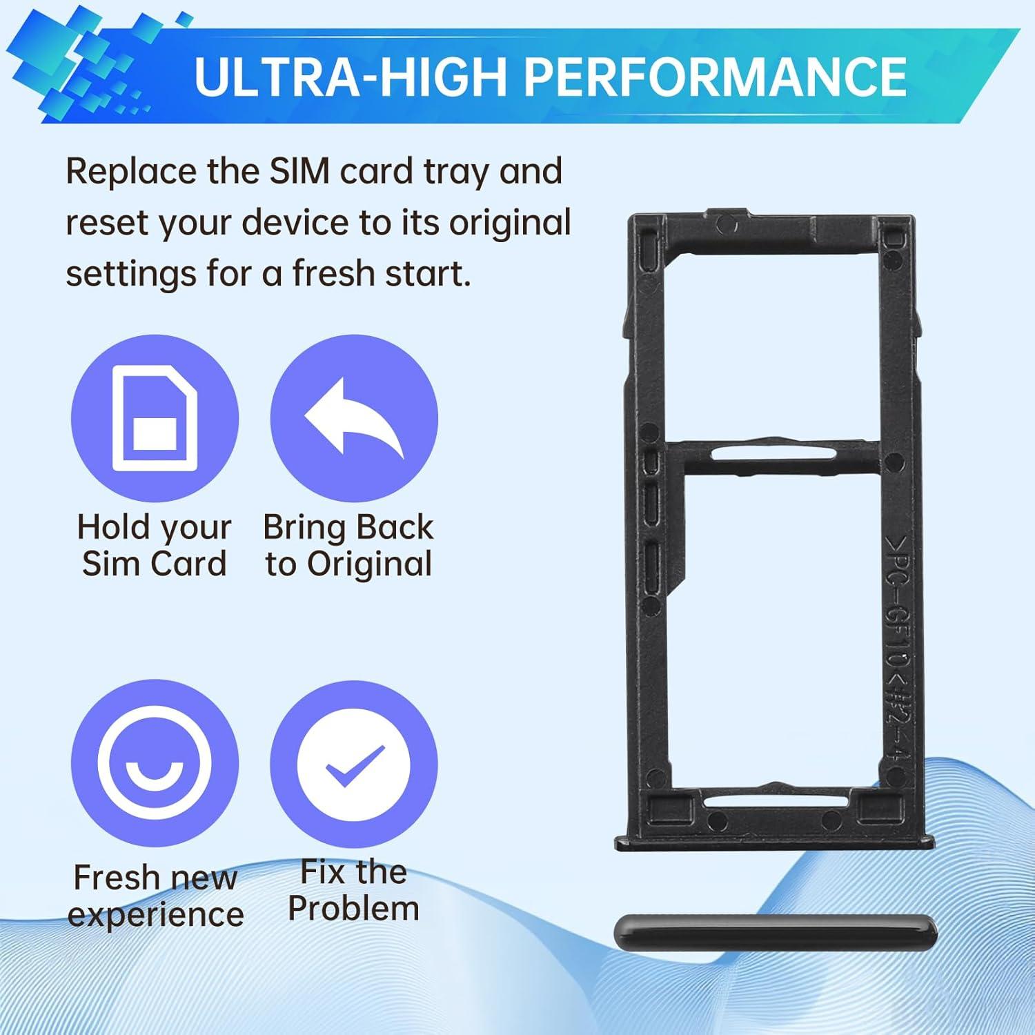 Bandeja de Tarjeta SIM Reemplazo Samsung Galaxy A42 5G Negro