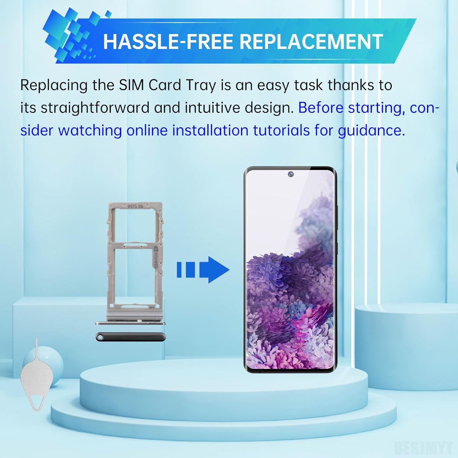 Bandeja de Tarjeta SIM para Samsung Galaxy S20 5G Gris