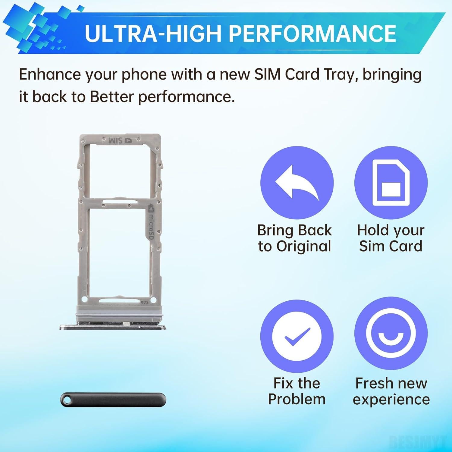 Bandeja de Tarjeta SIM para Samsung Galaxy S20 5G Gris