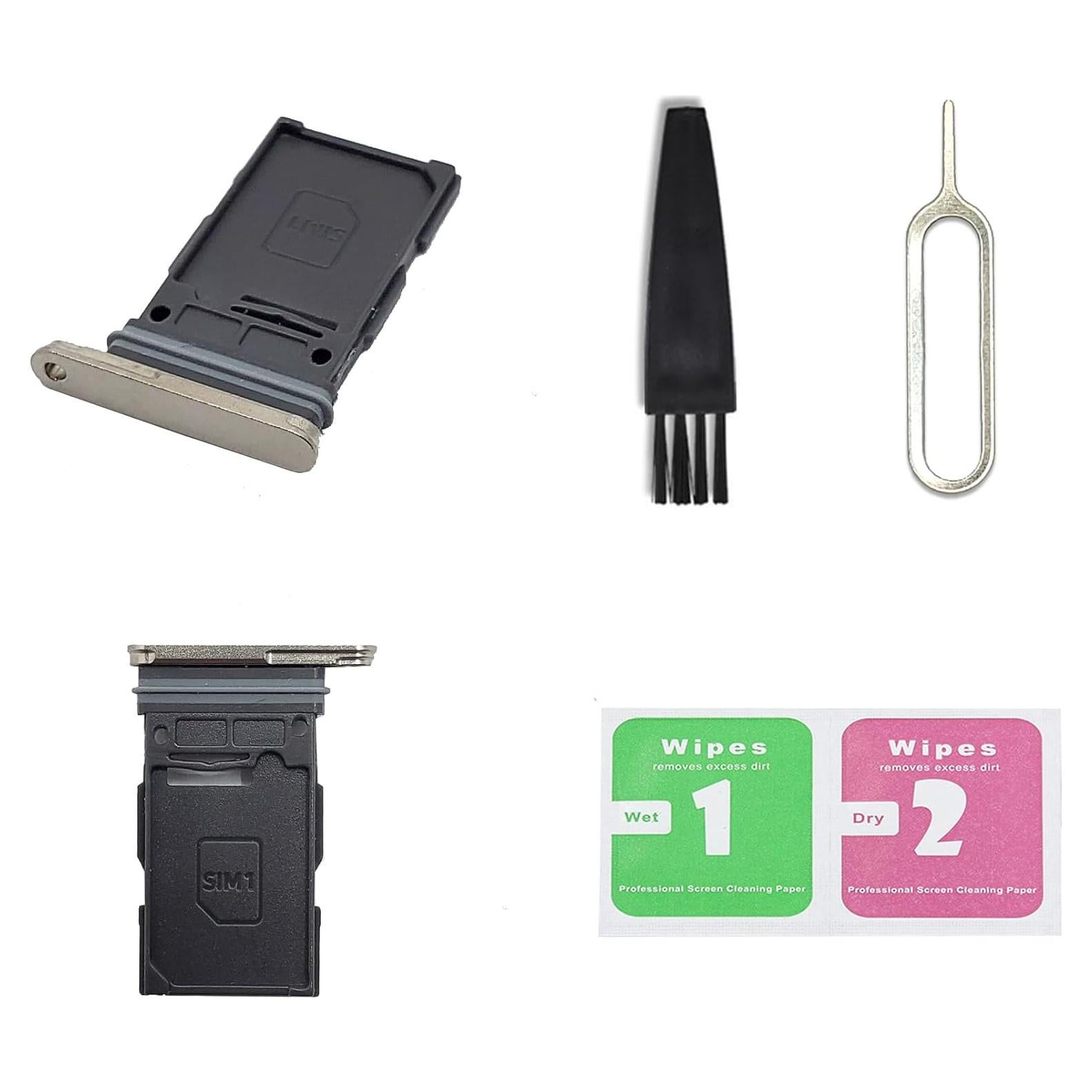 Bandeja de Tarjeta SIM Individual BATLABB para Galaxy S24 Ultra - 2 Pcs Violeta Titanio