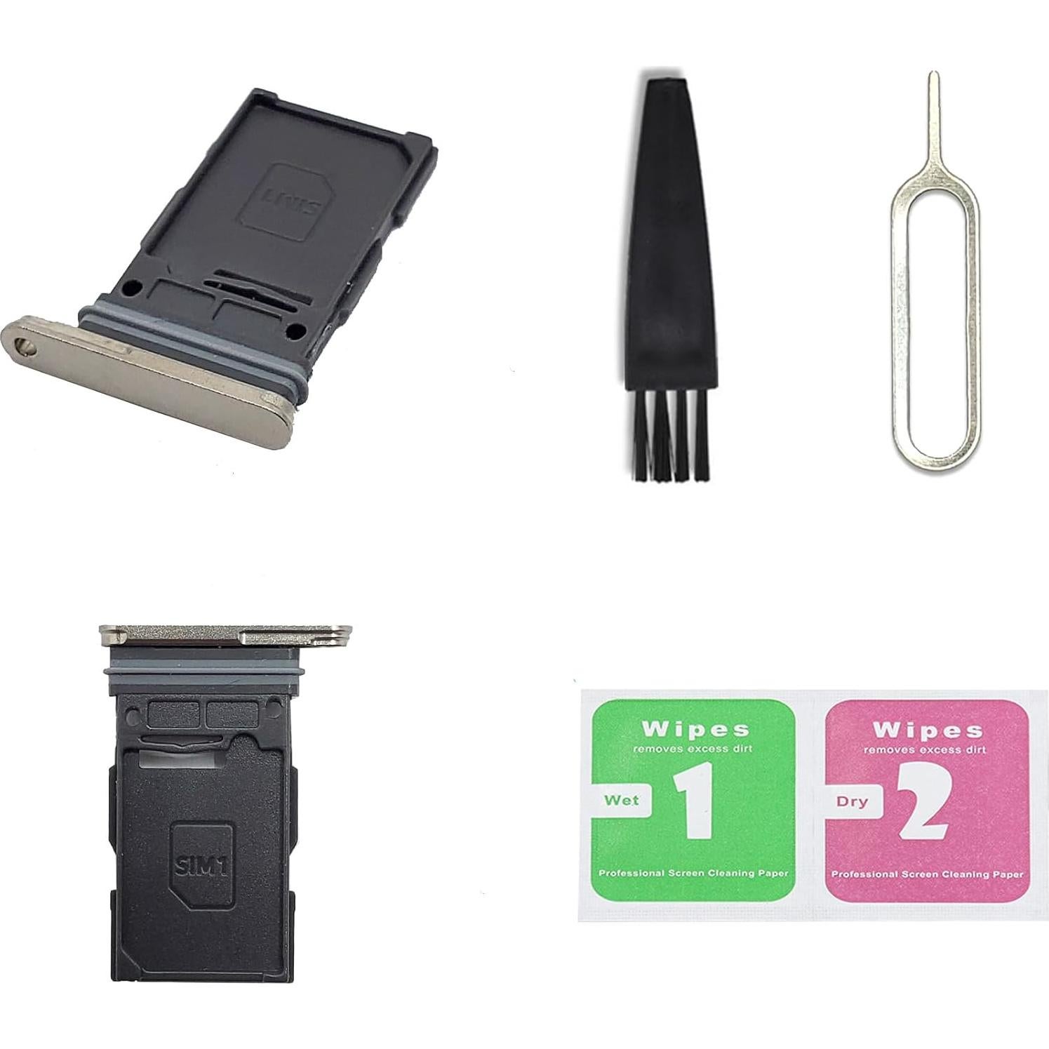 Bandeja de Tarjeta SIM Individual BATLABB para Galaxy S24 Ultra - 2 Pcs Violeta Titanio