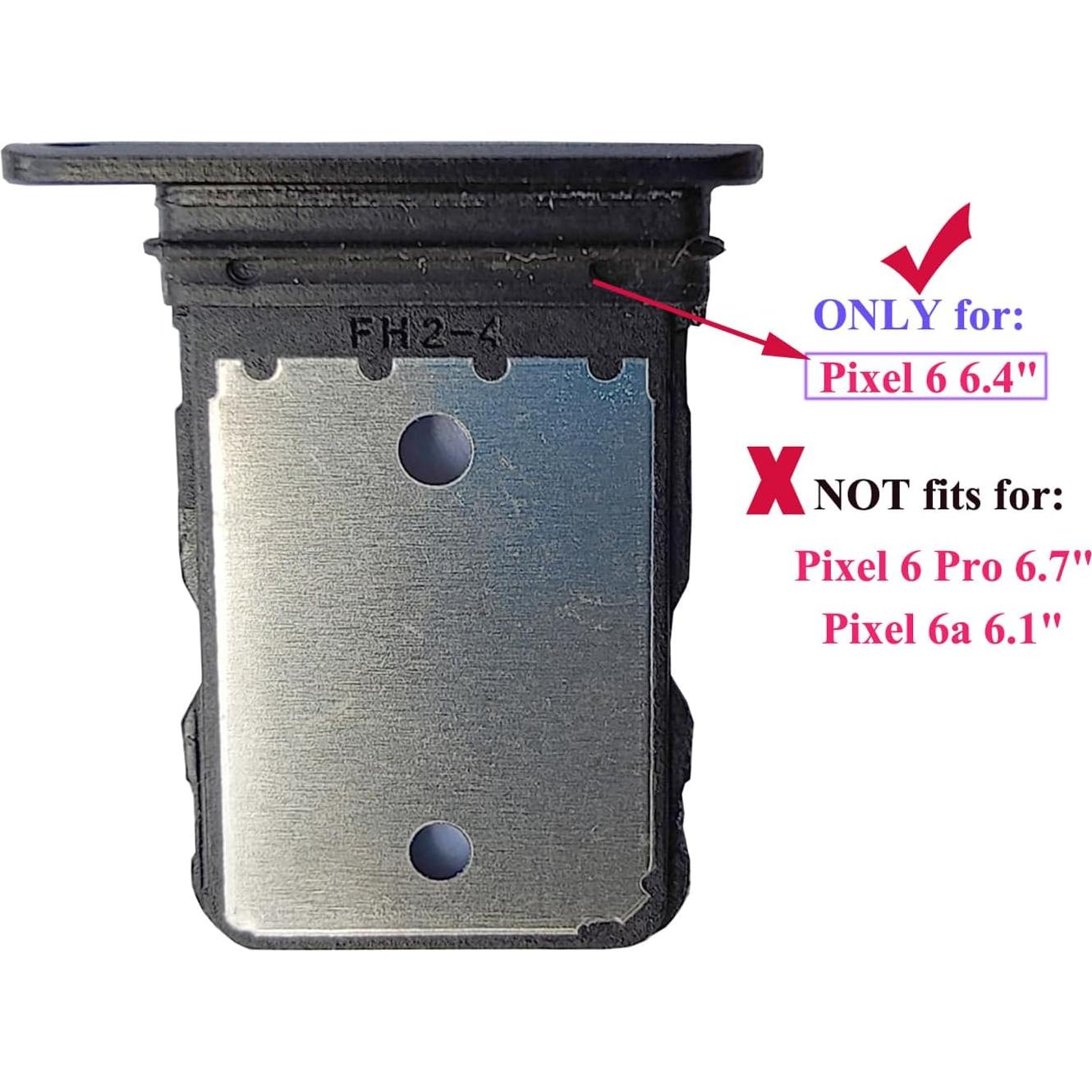 Soporte Bandeja SIM Google Pixel 6 Ubrokeifixit 2021 Negro