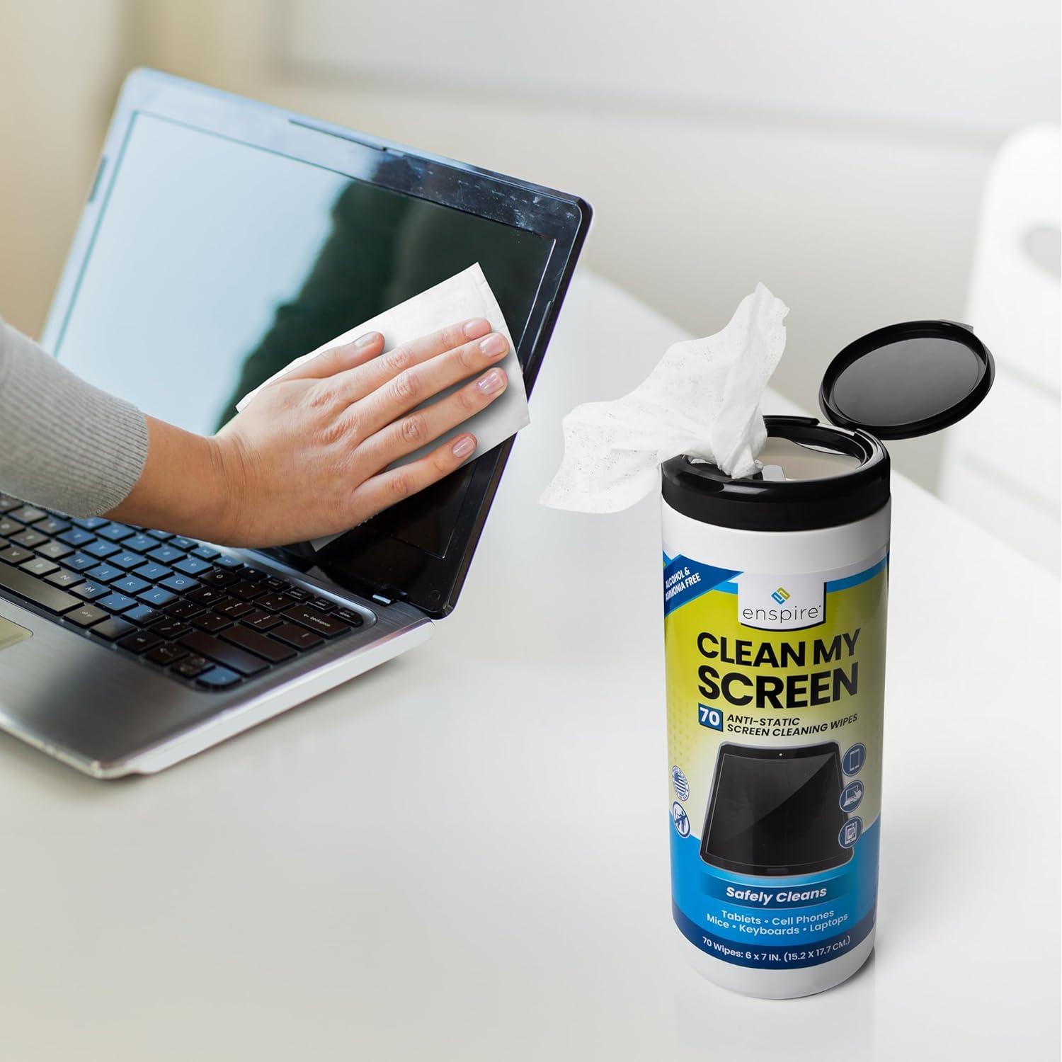 Toallitas de Limpieza Antiestáticas Enspire 70 Unidades 15.24x17.78cm