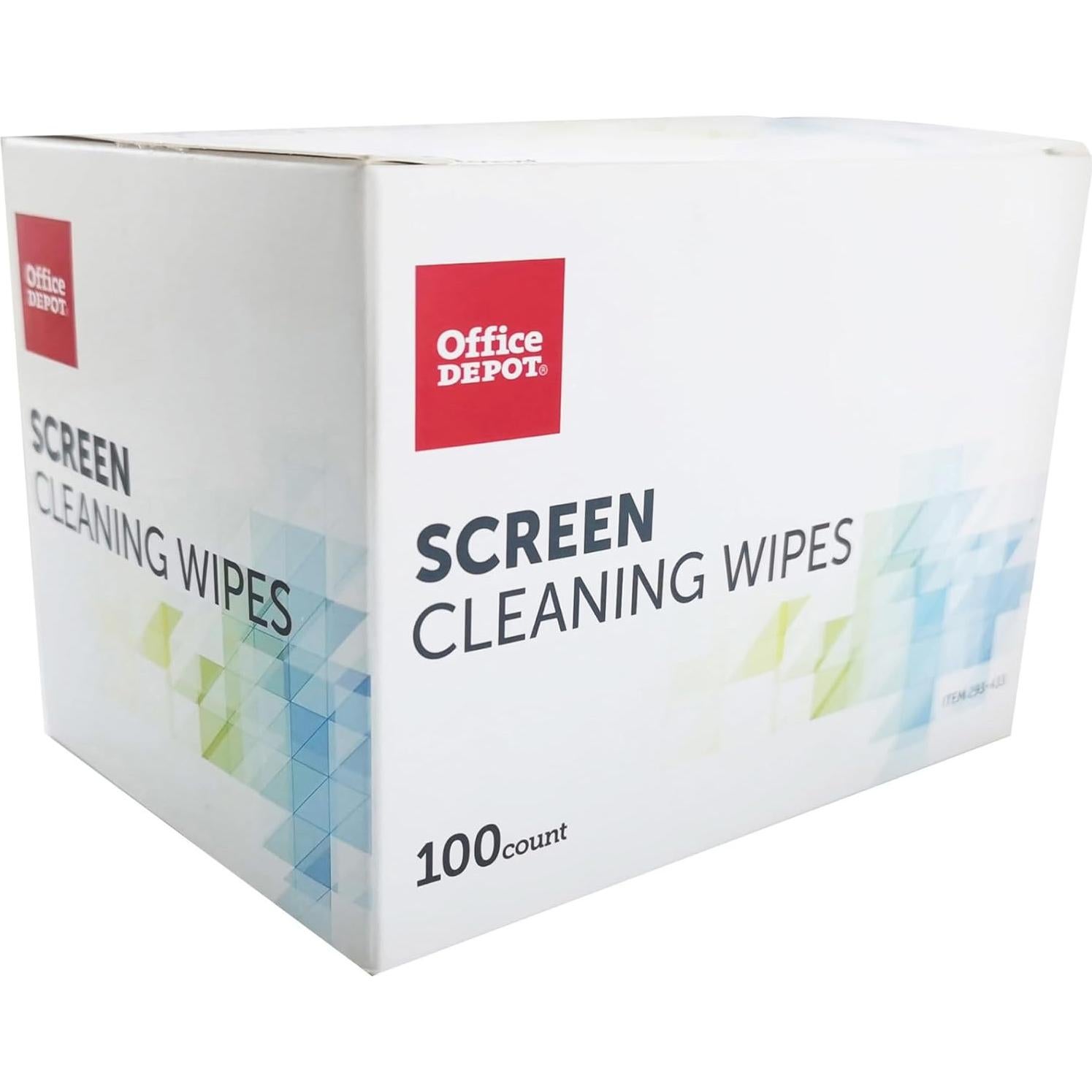 Toallitas de limpieza de pantalla Office Depot, paquete 100 unidades