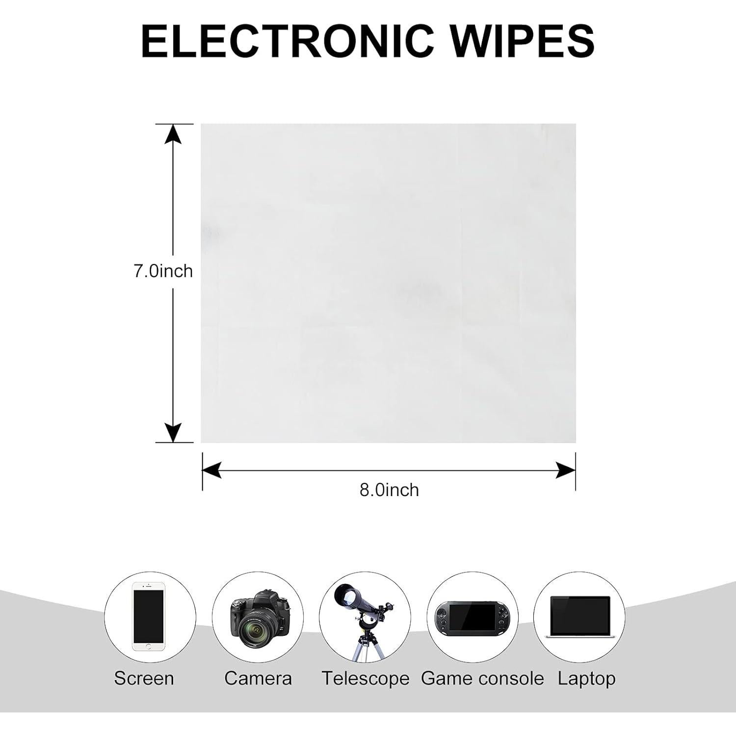 Toallitas Limpiadoras de Pantallas Cadith - 40PCS 20.32x17.78cm