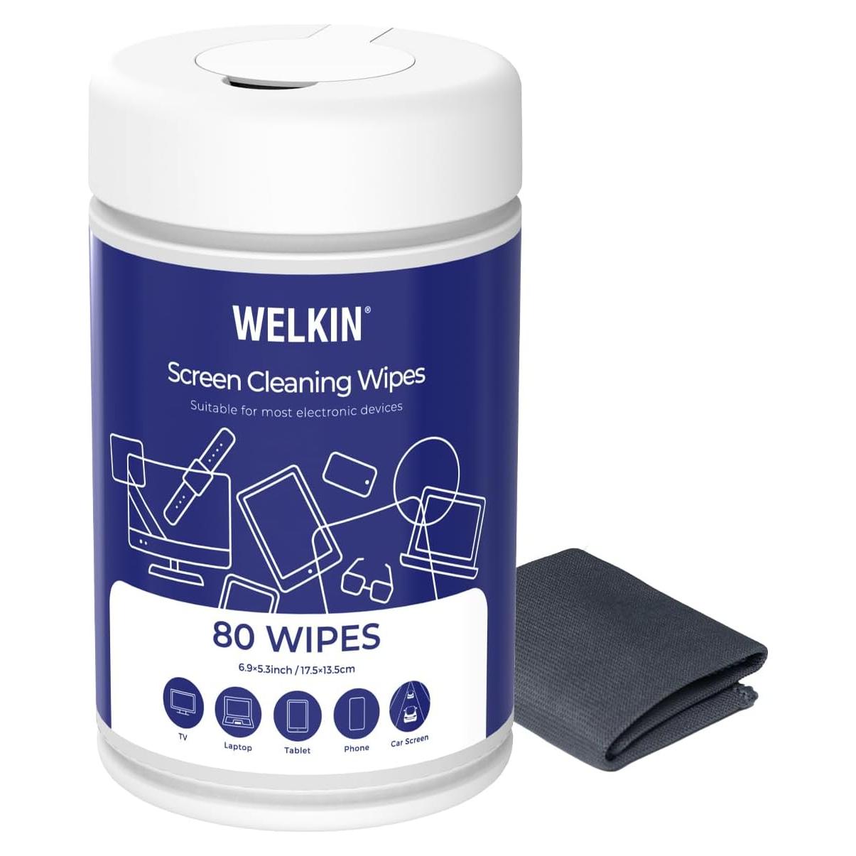 Toallitas de Limpieza WELKIN 80 Pcs - Sin Rayas y No Tóxicas