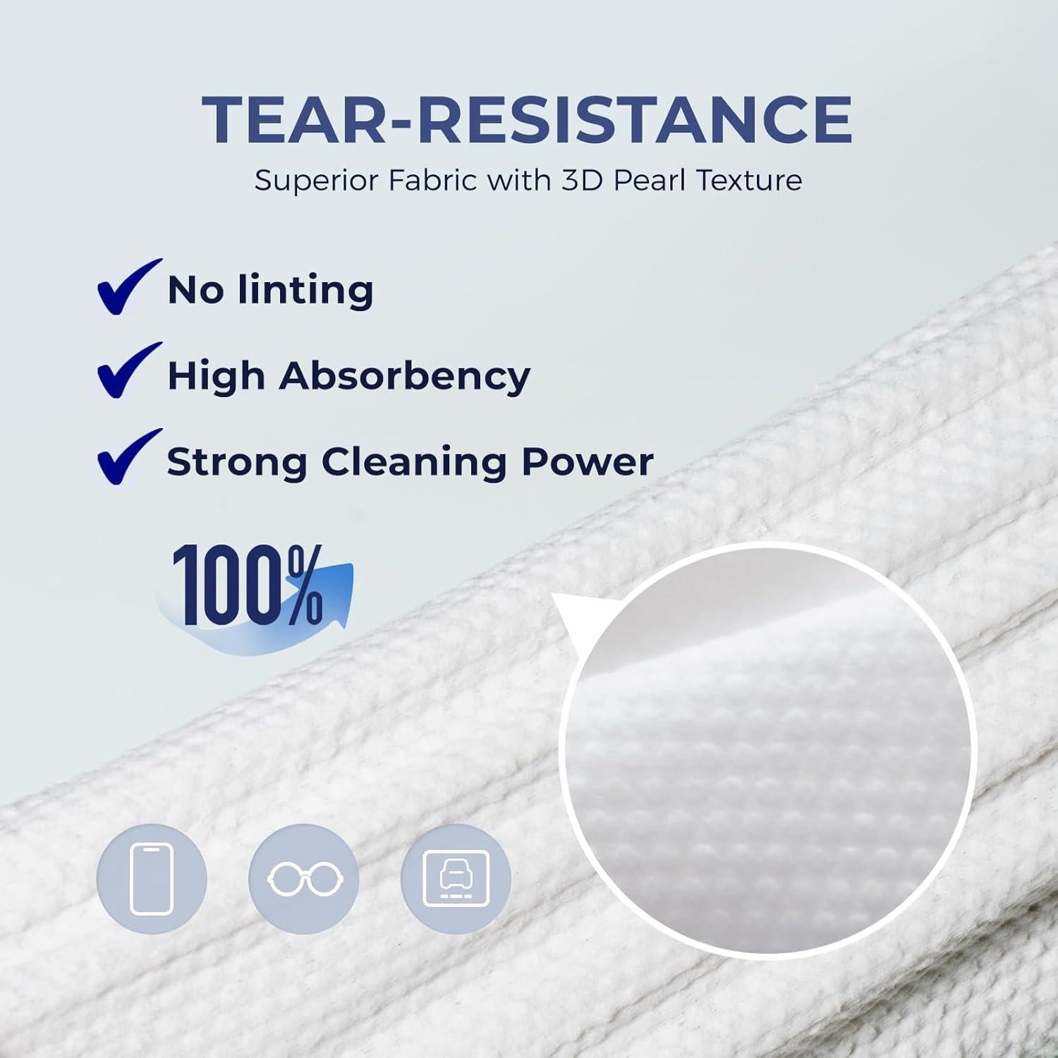 Toallitas de Limpieza WELKIN 80 Pcs - Sin Rayas y No Tóxicas