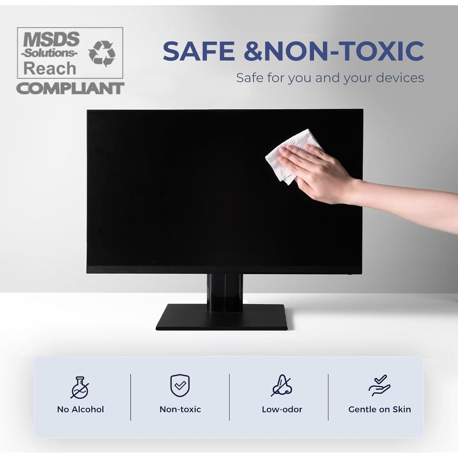 Toallitas de Limpieza WELKIN 80 Pcs - Sin Rayas y No Tóxicas