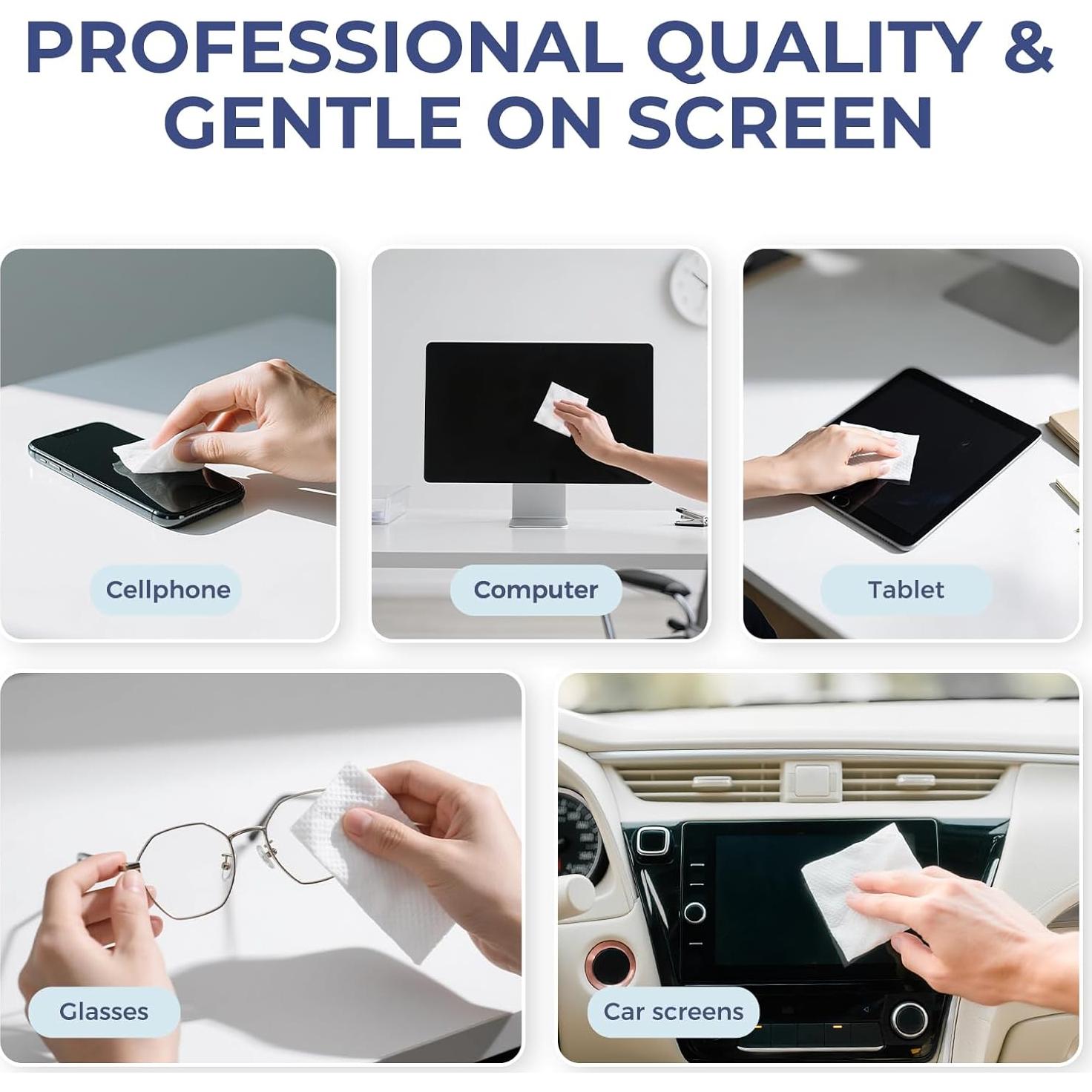 Toallitas de Limpieza WELKIN 80 Pcs - Sin Rayas y No Tóxicas