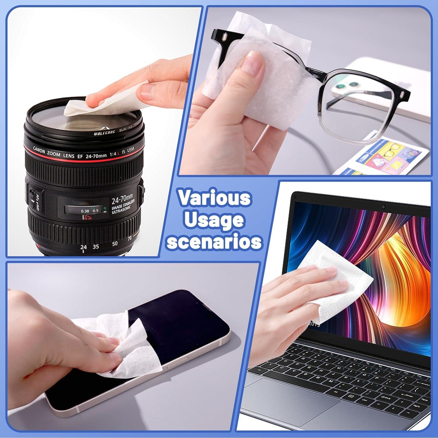 200 Toallitas de Limpieza Prehumedecidas Coldcool para Pantallas