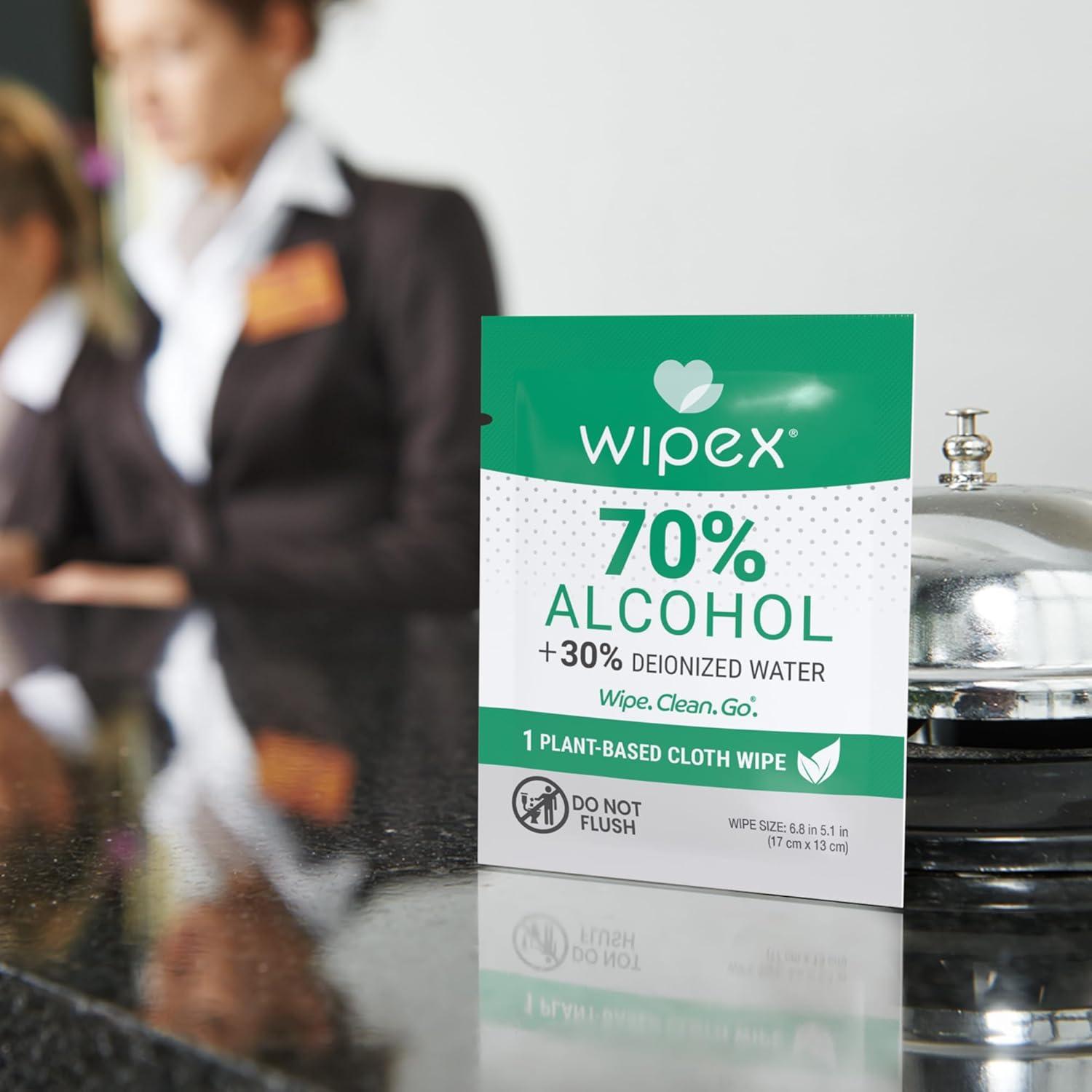 Toallitas de Alcohol Isopropílico Wipex 70% - 100 Unidades