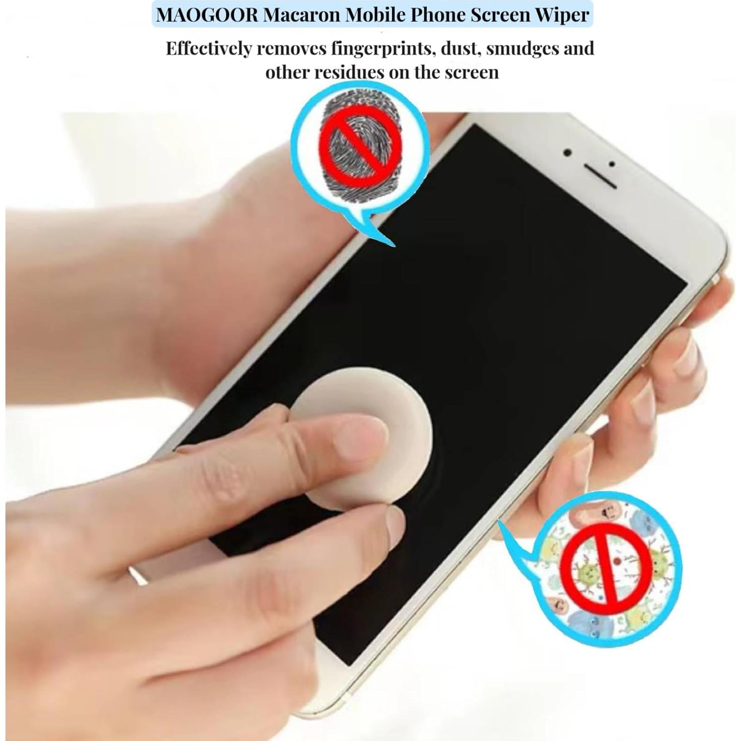 Macaron Phone Screen Wipe - 4PCS Mobile & Eye Glass Cleaner, Preserve Screens & Glasses