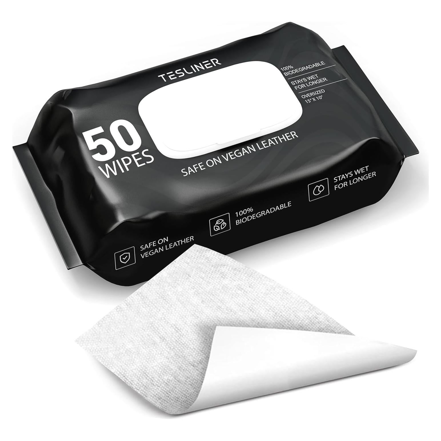Toallitas de limpieza interior Tesla XL - 50 unidades - TesLiner