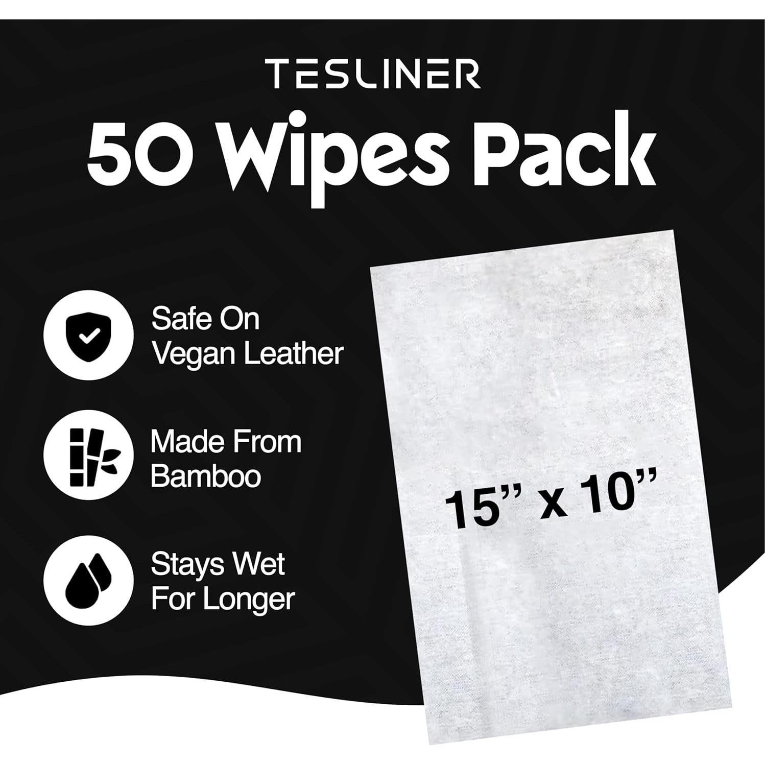 Toallitas de limpieza interior Tesla XL - 50 unidades - TesLiner