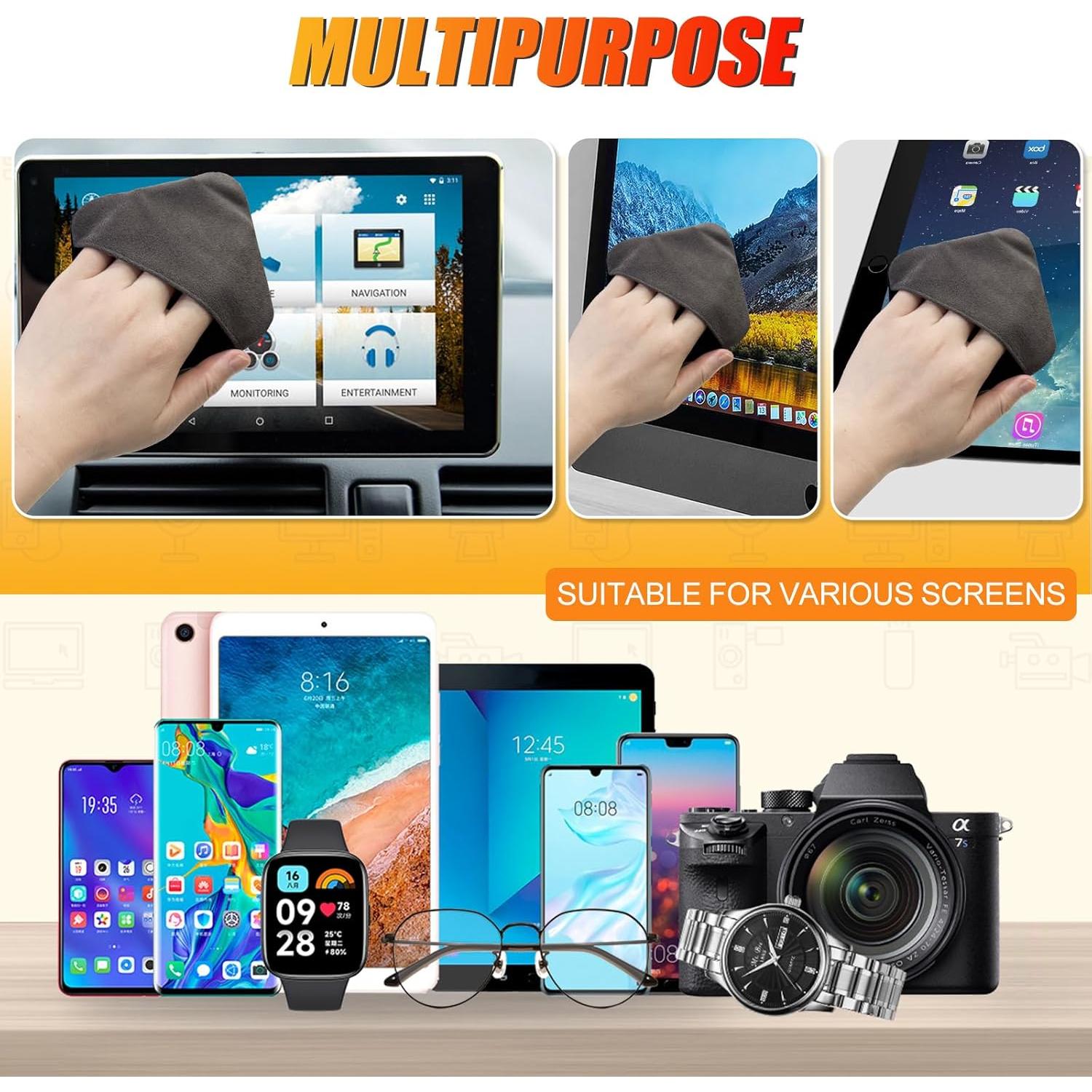 Limpiador de Pantallas de Coche SuperKaKa - Paño Microfibra Gris