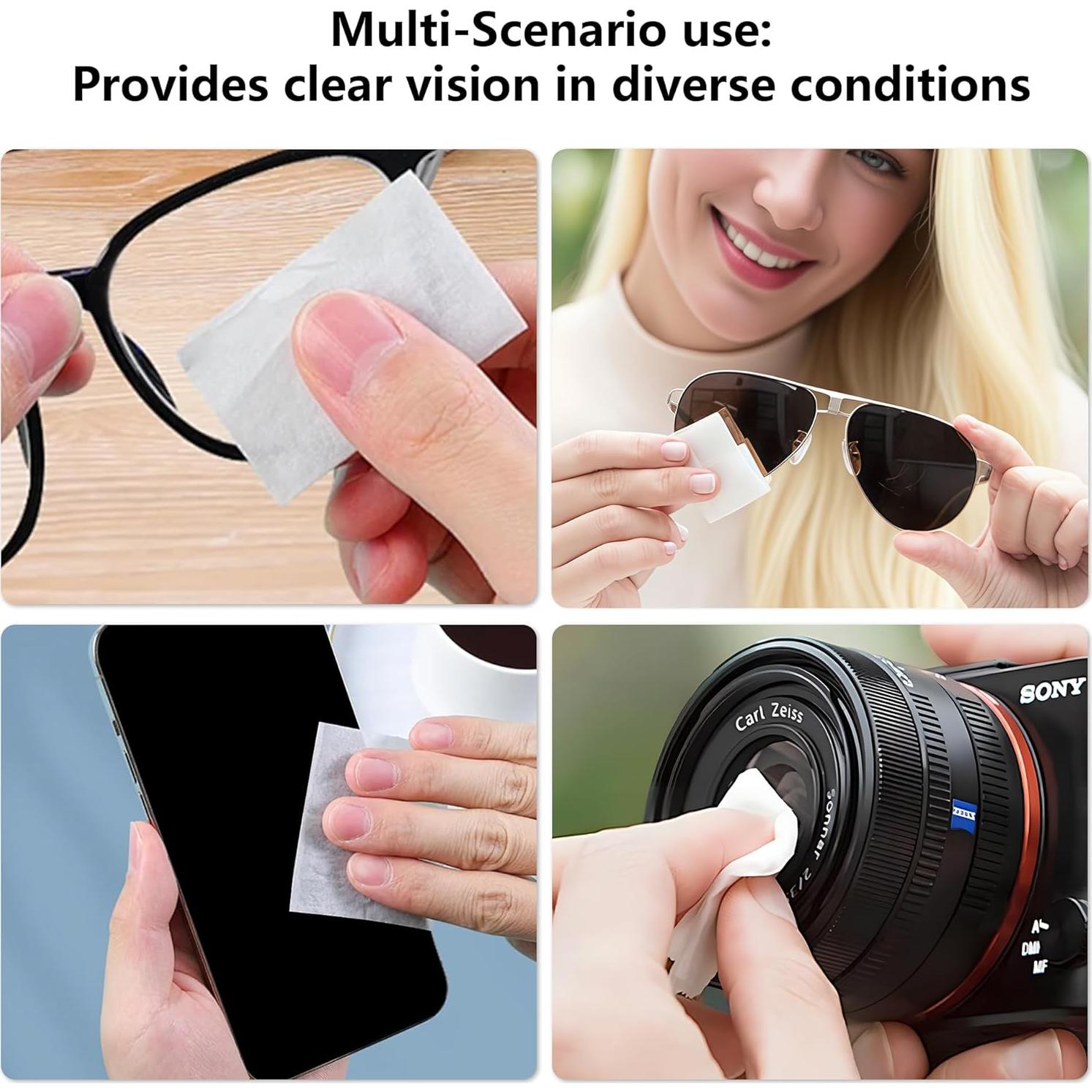 Toallitas Antivaho para Lentes Purelia - 100 Paños Prehumedecidos