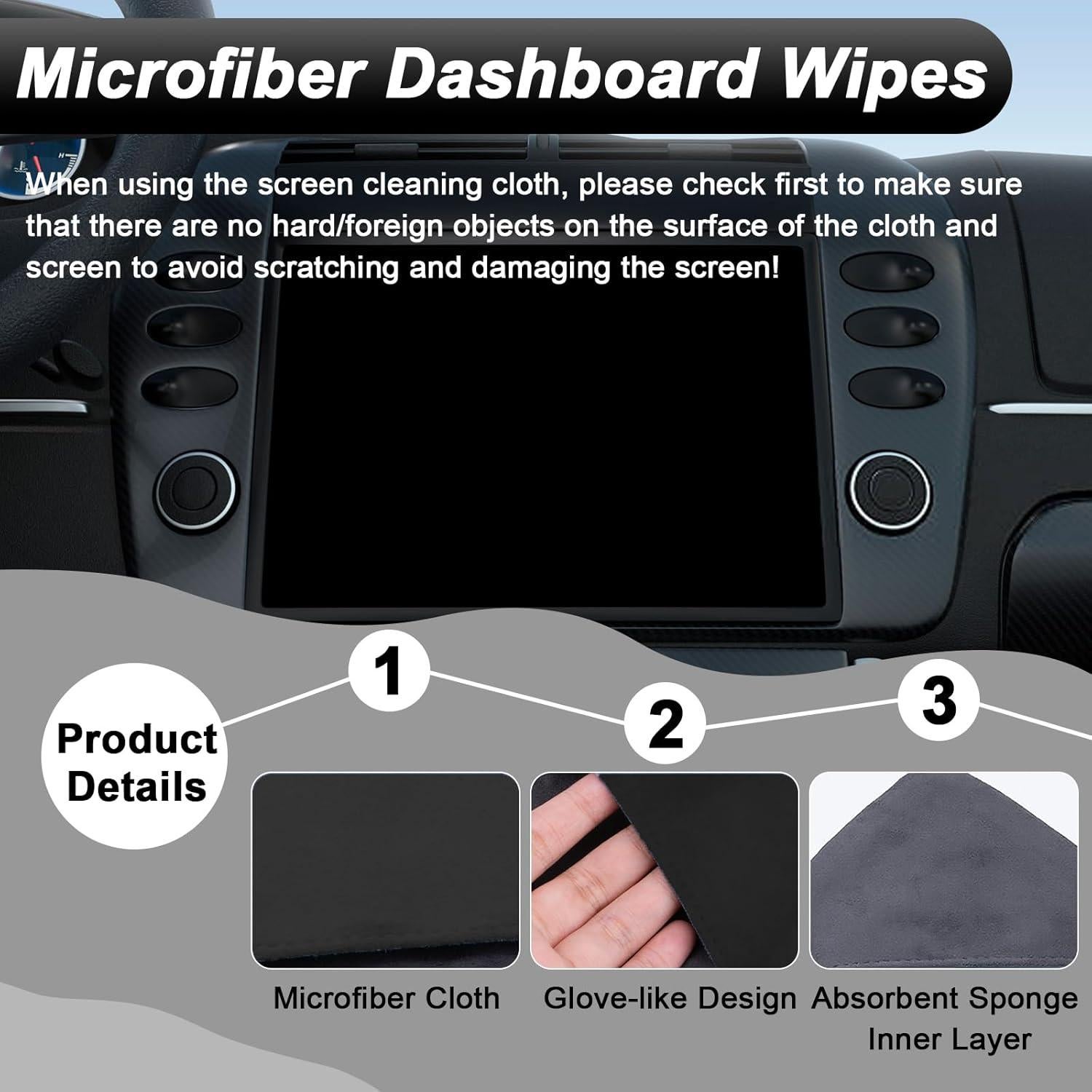 Paño Limpiador de Pantallas BFXM 10x10cm Microfibra Negro