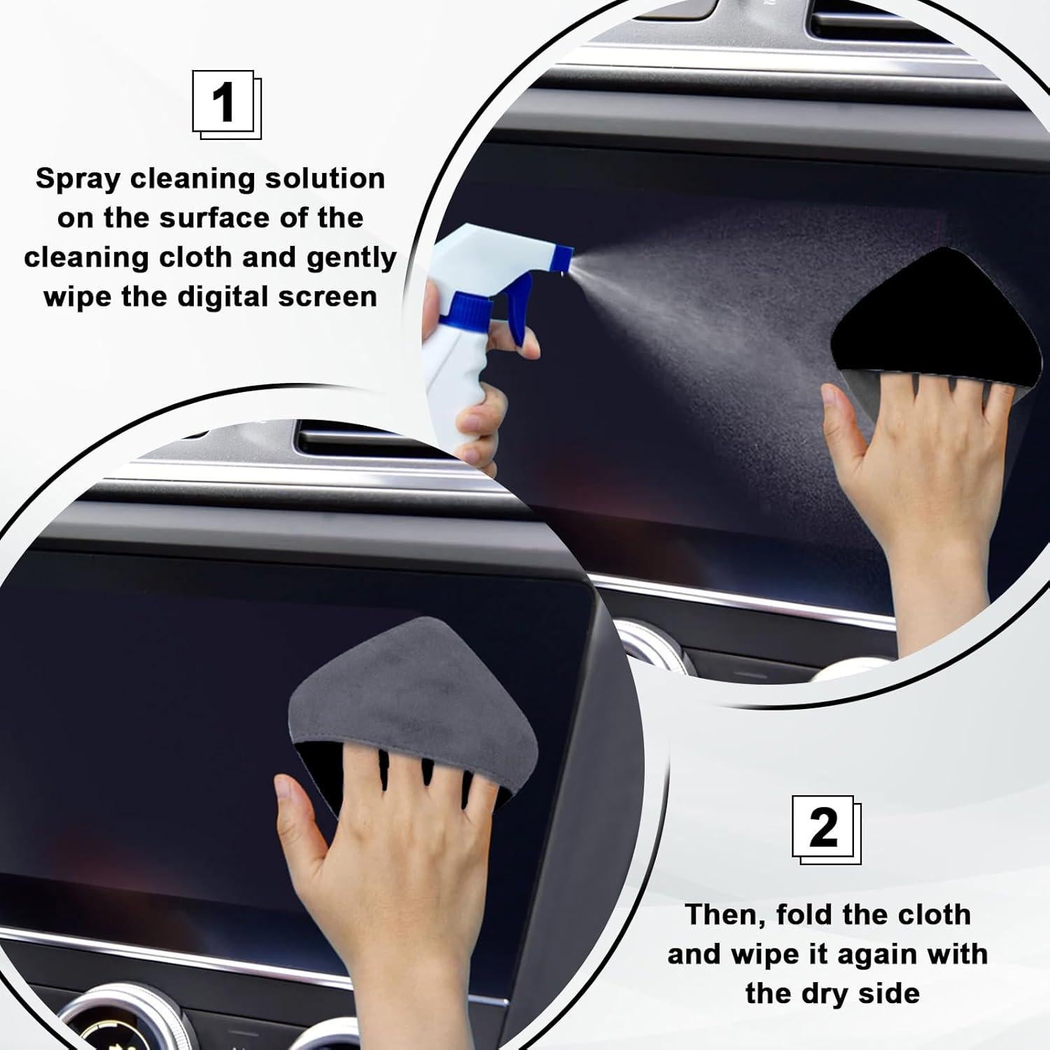 Paño Limpiador de Pantallas BFXM 10x10cm Microfibra Negro