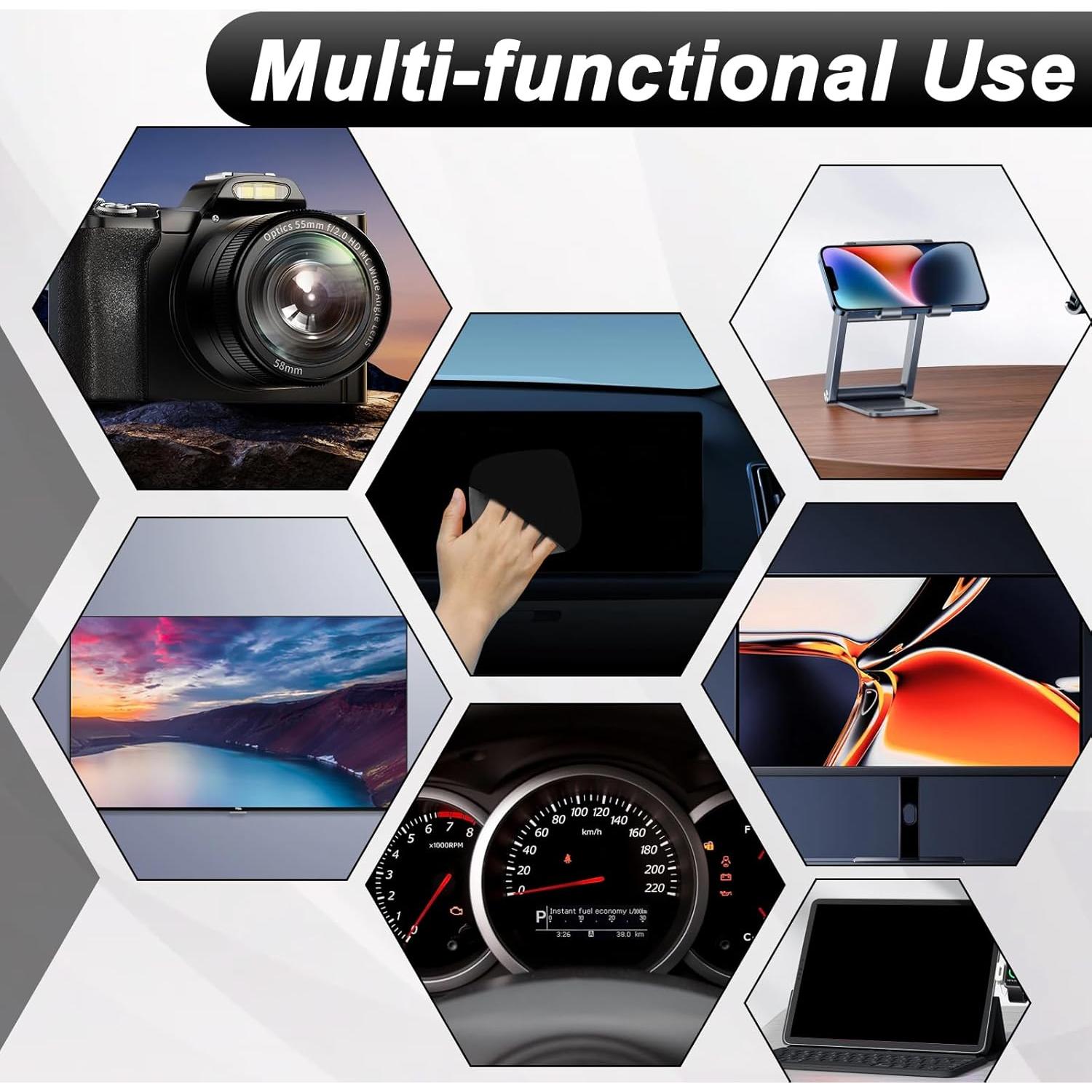 Paño Limpiador de Pantallas BFXM 10x10cm Microfibra Negro