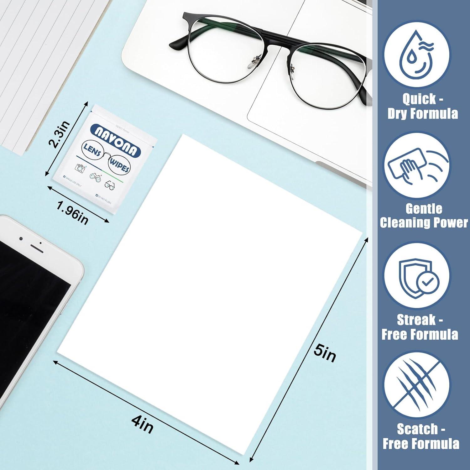 Toallitas Limpiadoras de Gafas Navona - 800 Piezas Prehumedecidas