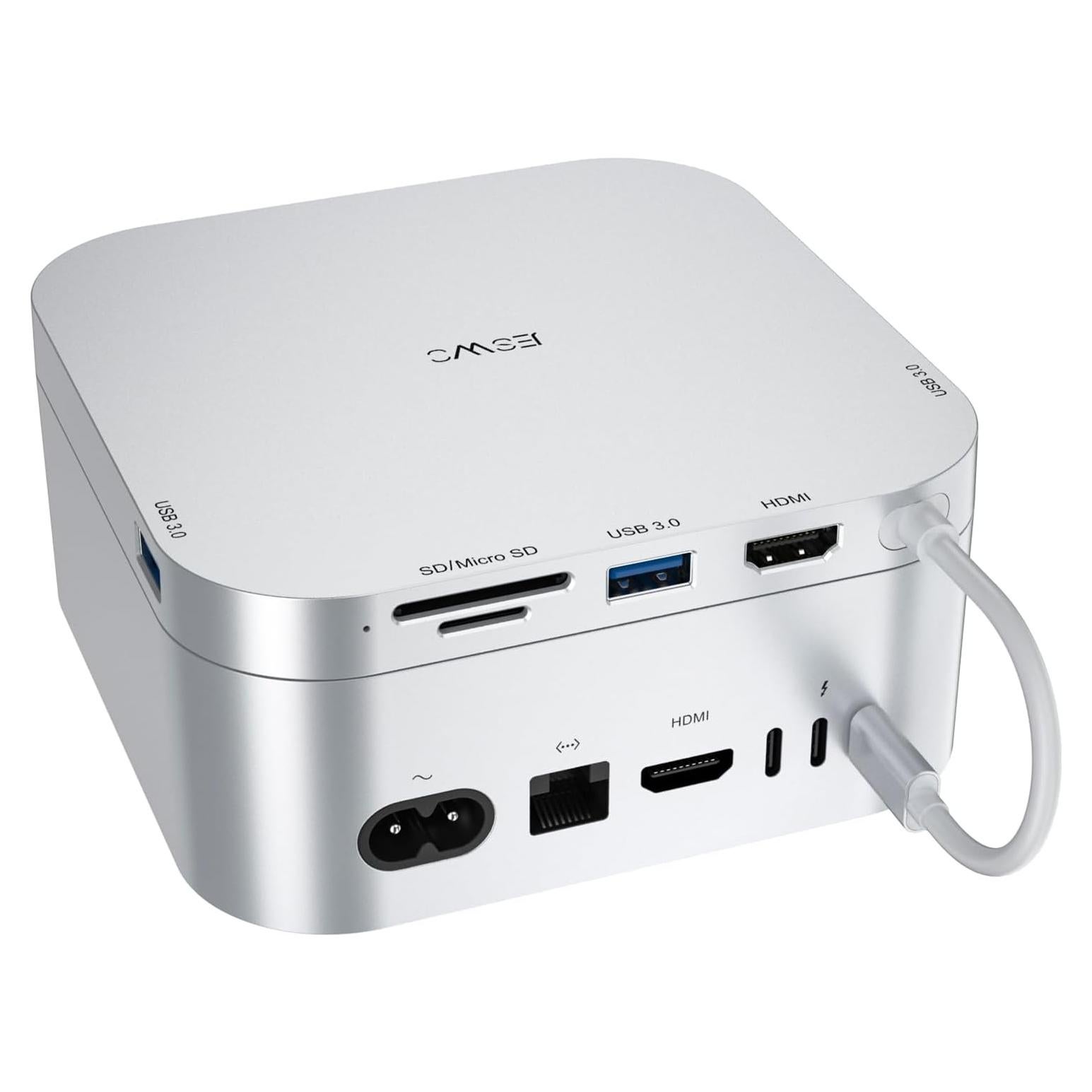 Dock Hub Mac mini M4 - 4K HDMI, USB 3.0, Lector SD/Micro SD