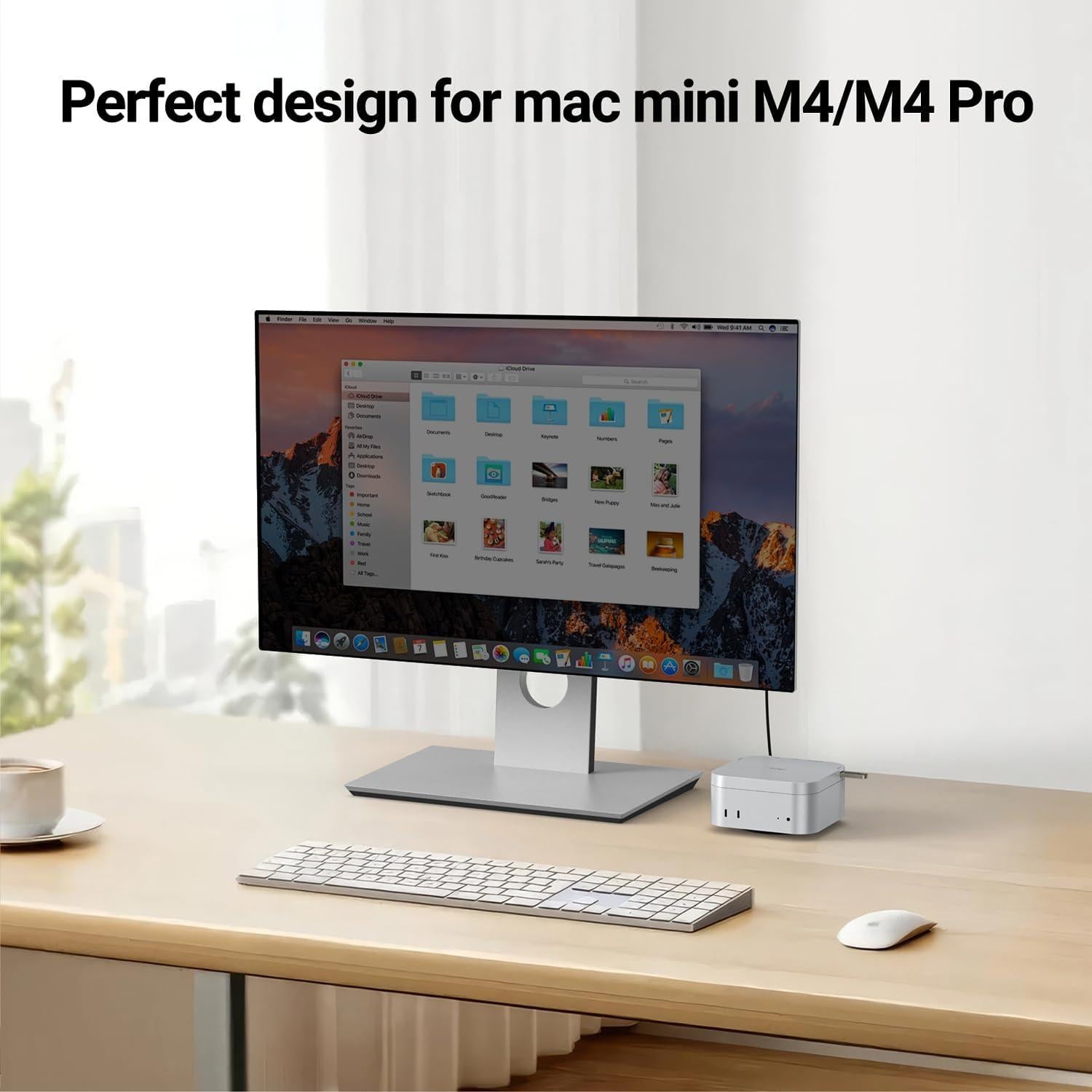 Dock Hub Mac mini M4 - 4K HDMI, USB 3.0, Lector SD/Micro SD
