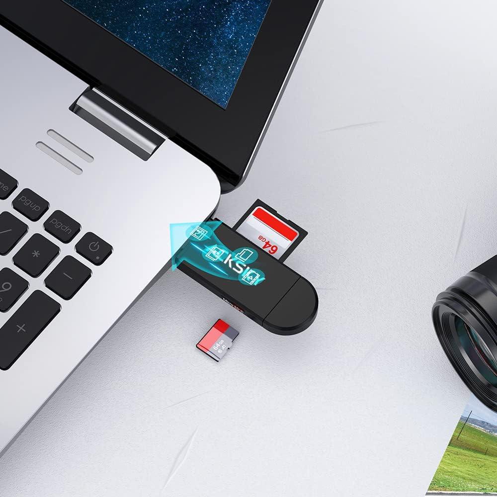 Lector de Tarjetas SD 3-en-1 ACKSKY USB-C/USB-A/Micro USB