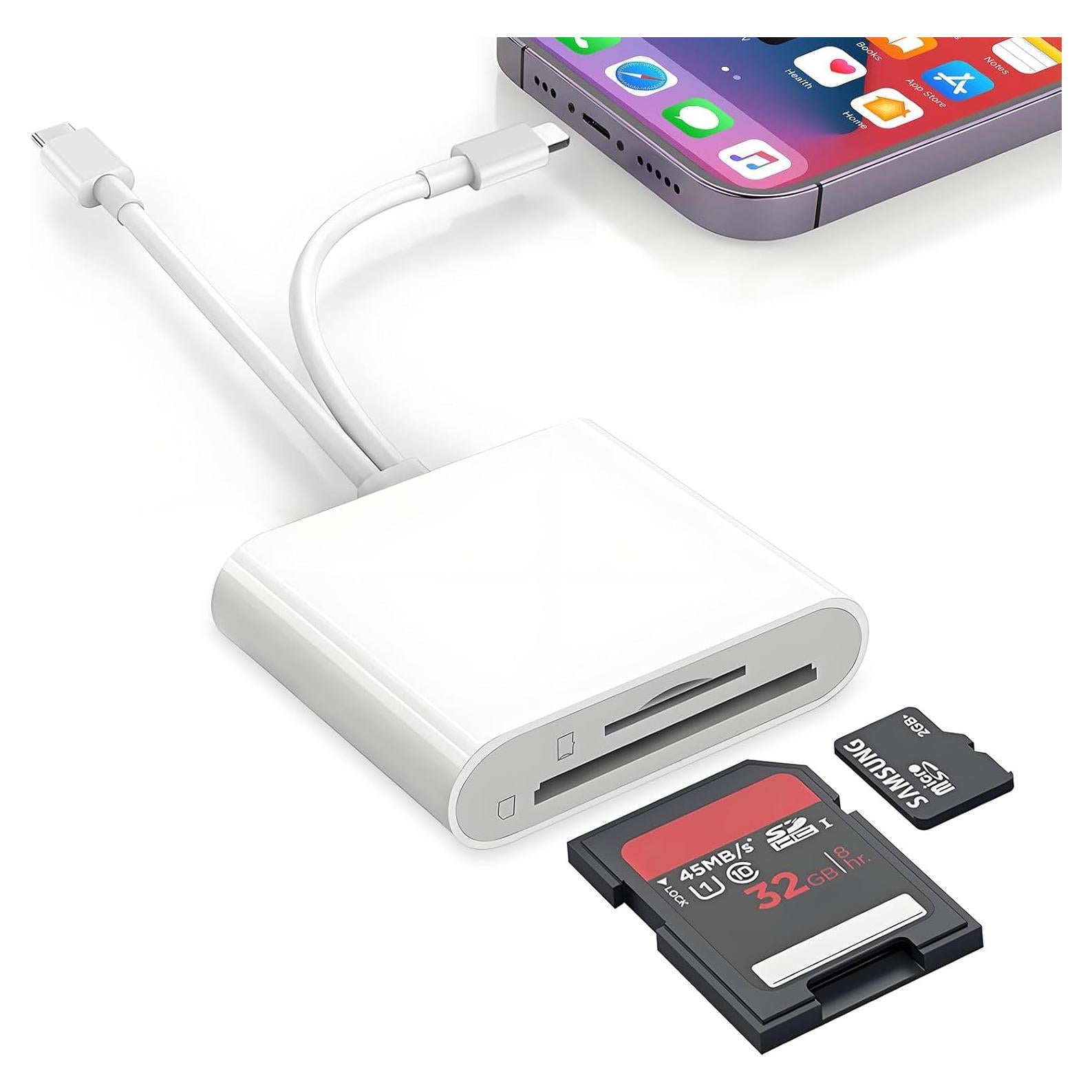 Lector de Tarjetas SD DERSUR USB-C y Lightning 2 en 1