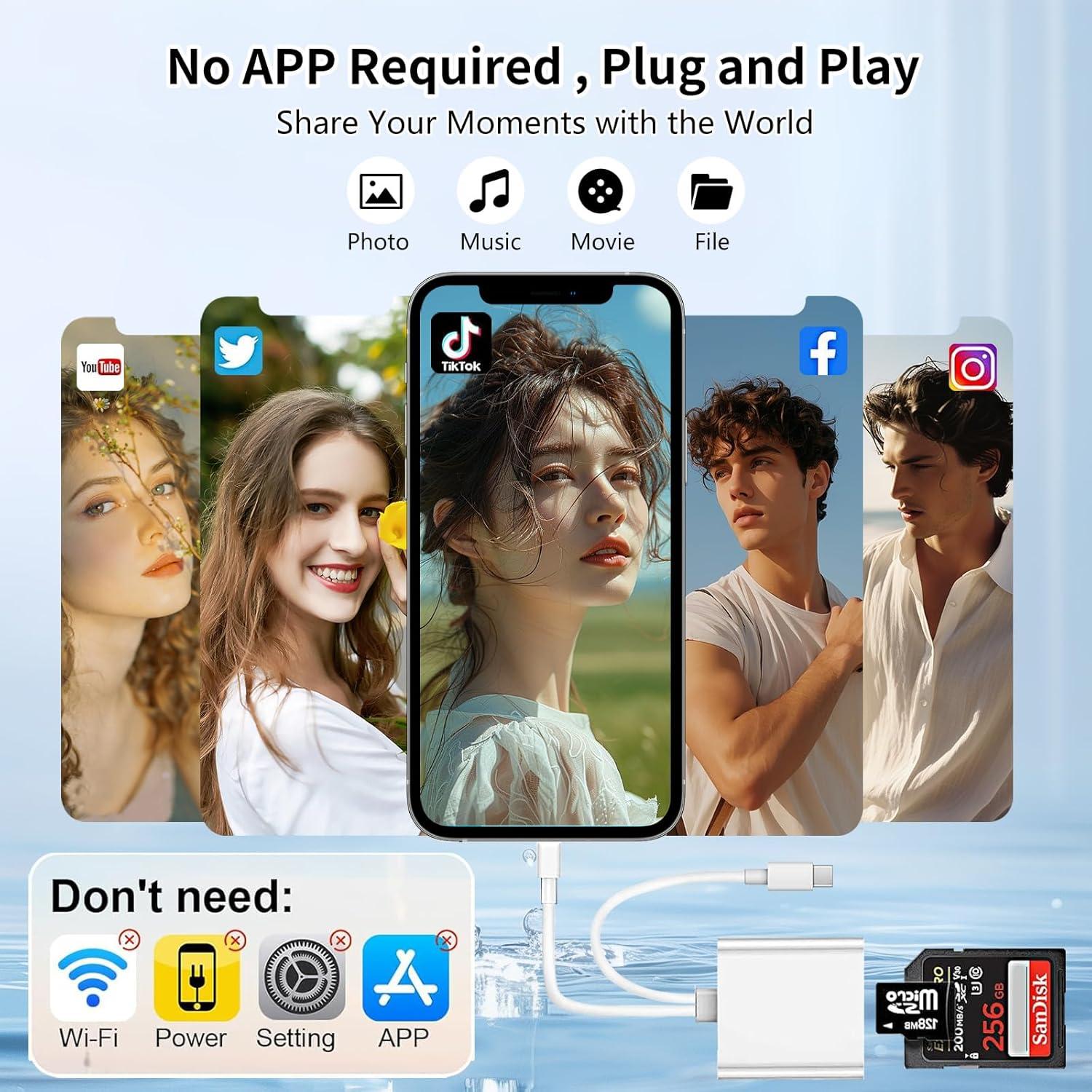 Lector de Tarjetas SD DERSUR USB-C y Lightning 2 en 1