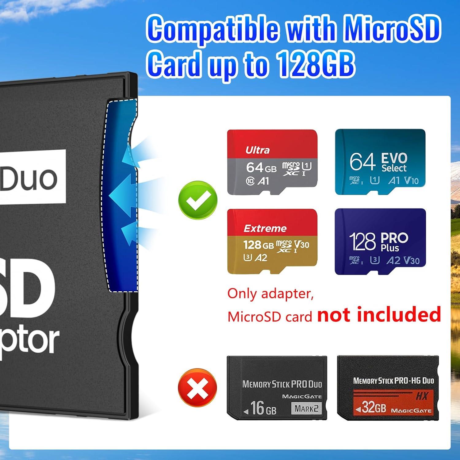 Adaptador de Memoria Stick PRO Duo INDMEM - 2 Paquetes Micro SD