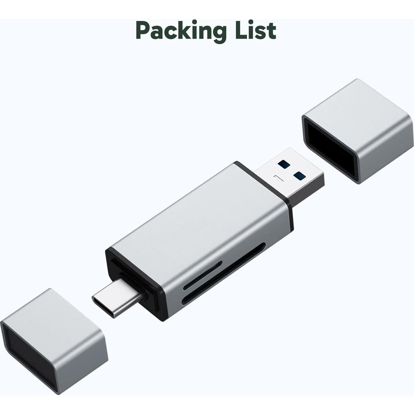 Lector de Tarjeta SD AKASO USB 3.0 Tipo C - 32g, Gris