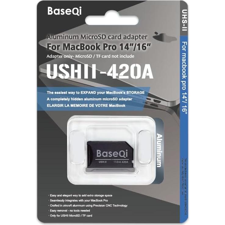 Adaptador microSD UHS-II BaseQi para MacBook Pro 14 y 16