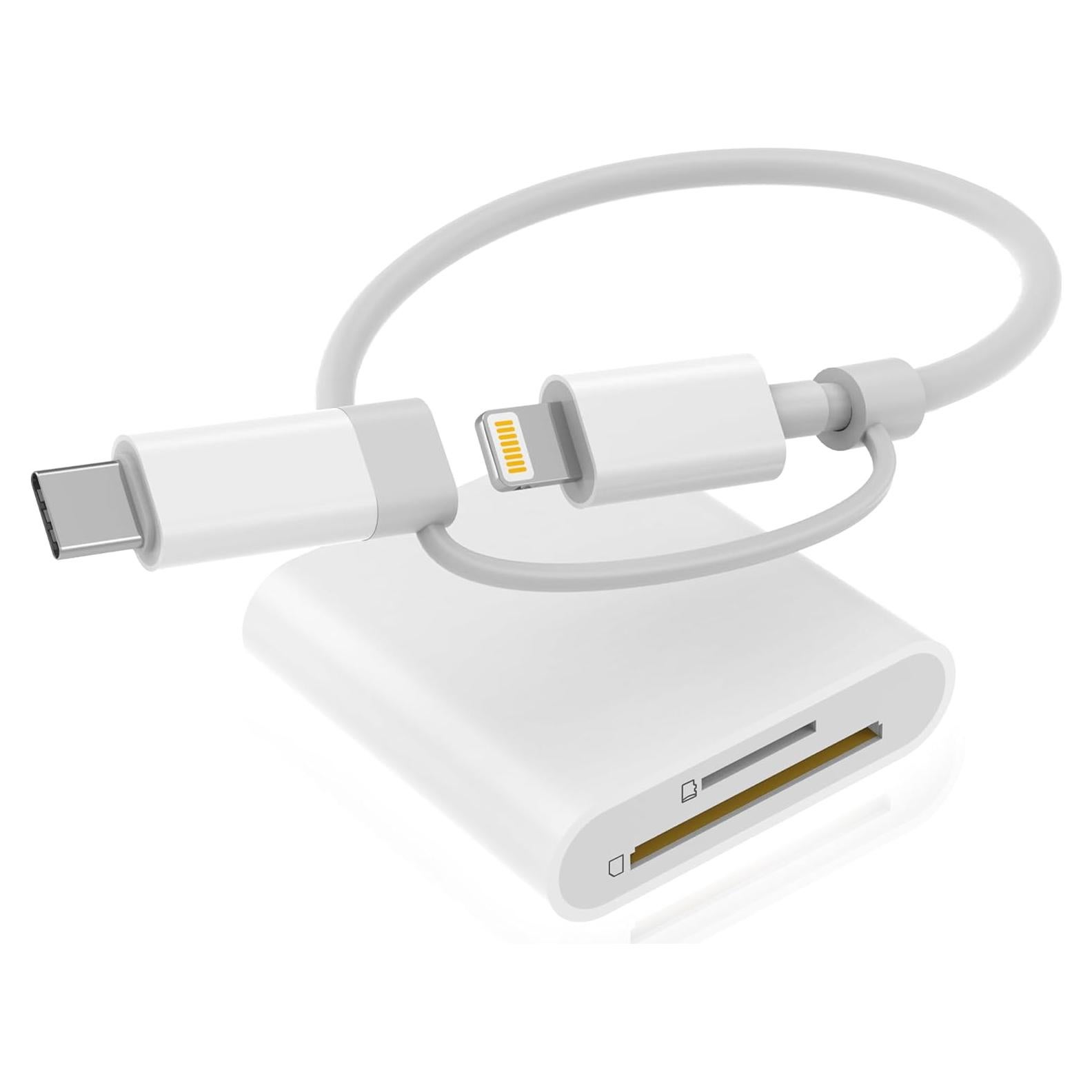 Lector de Tarjetas SD DCNETWORK para iPhone y iPad - Doble Conector