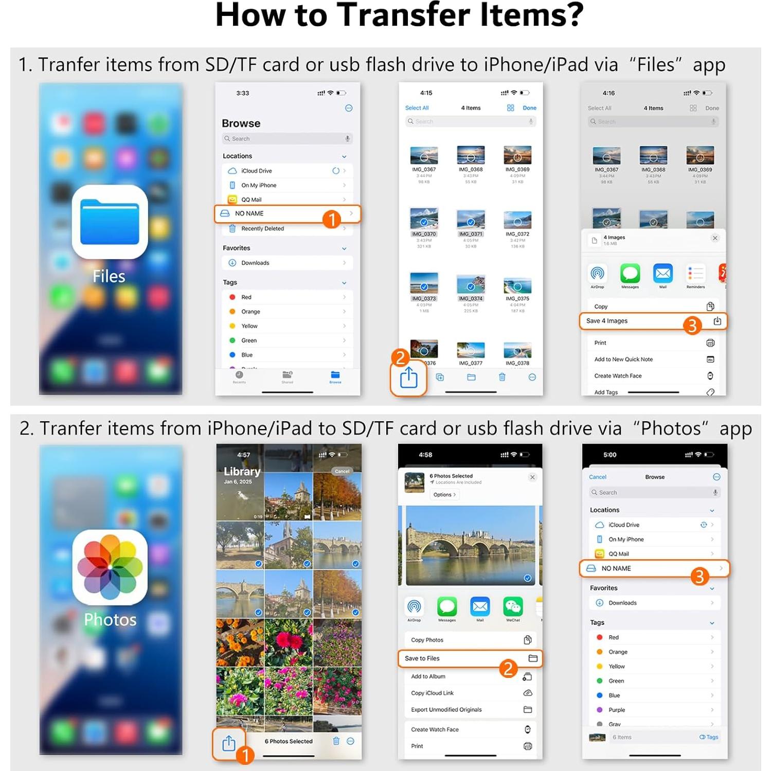 Lector de Tarjetas SD USB-C AIDOUBARA para iPhone 15/16/17