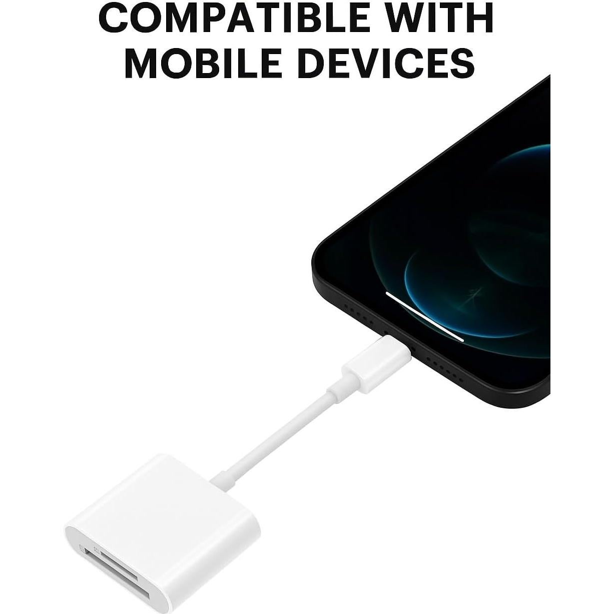 Lector de Tarjetas SD y MicroSD USB-C Genérico 2-en-1 Blanco