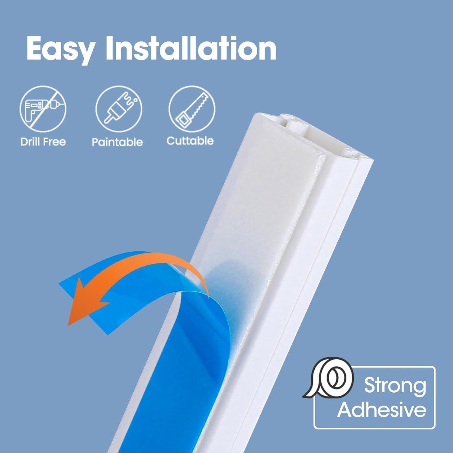 Kit de ocultación de cables YesBes 294.6 cm blanco