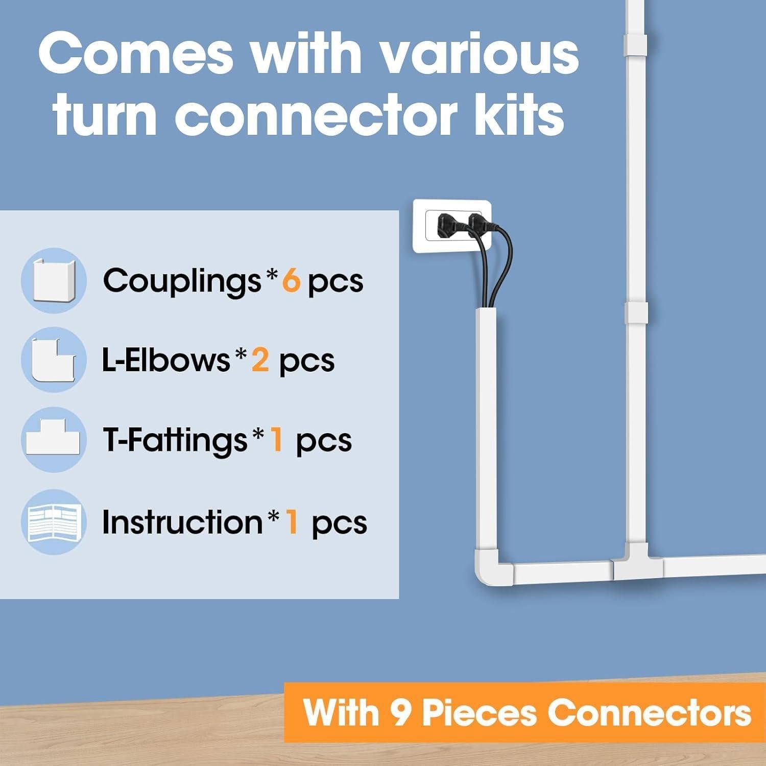 Kit de ocultación de cables YesBes 294.6 cm blanco