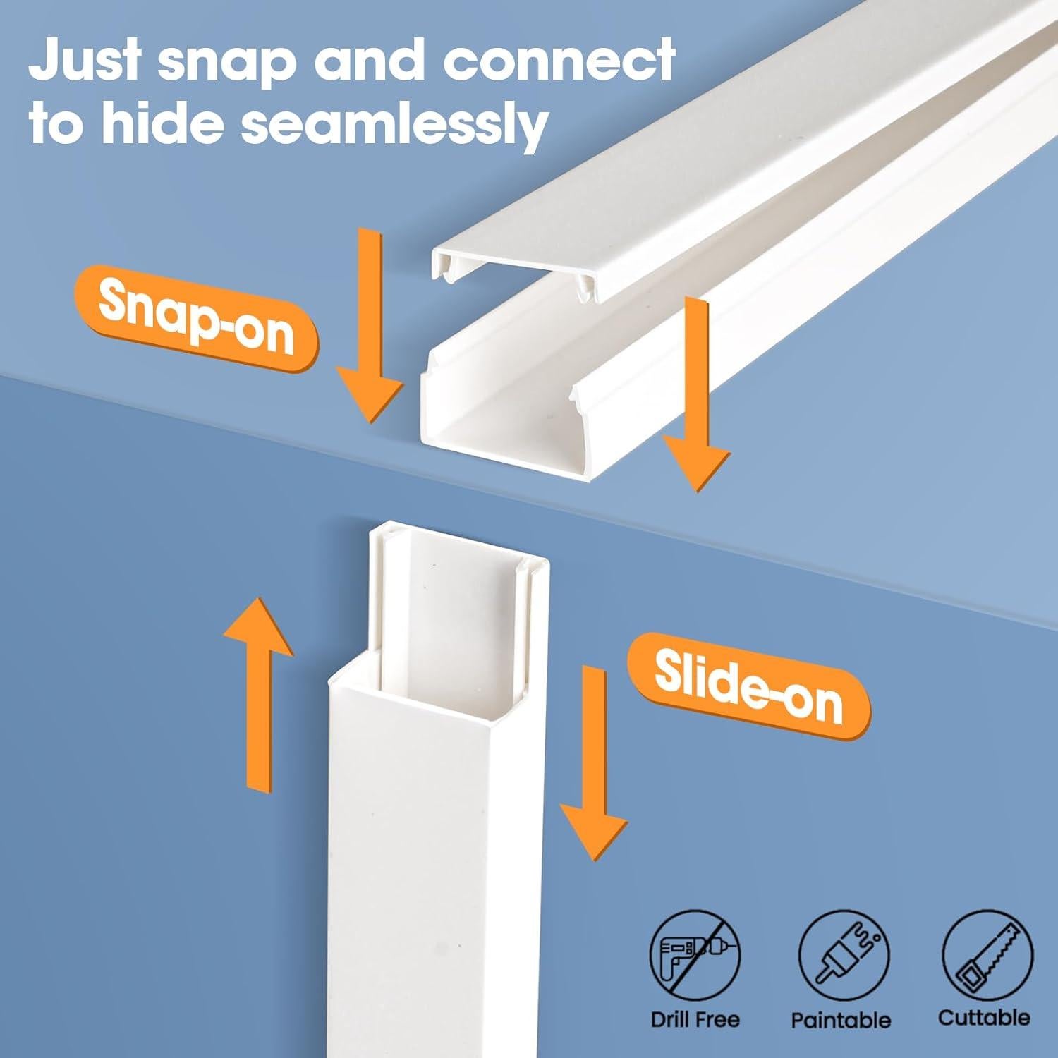 Kit de ocultación de cables YesBes 294.6 cm blanco