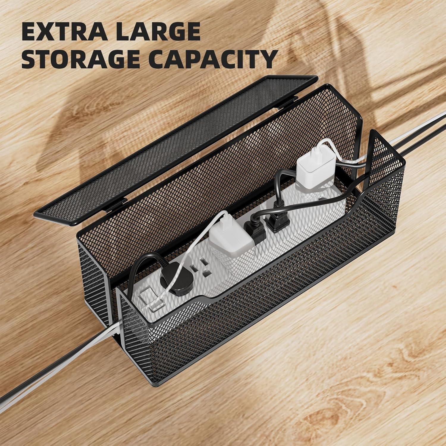 Caja de Gestión de Cables Marbrasse 3 Piezas Negra