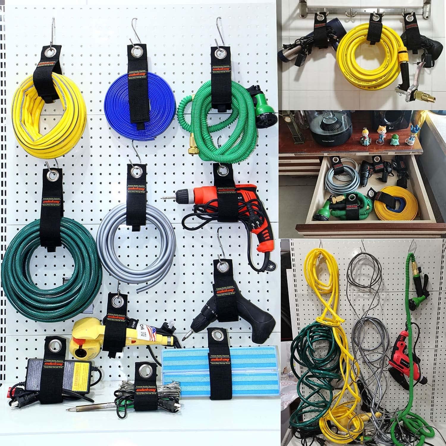 Organizador de Cables de Extensión 10Pack Edekoy 43cm/33cm