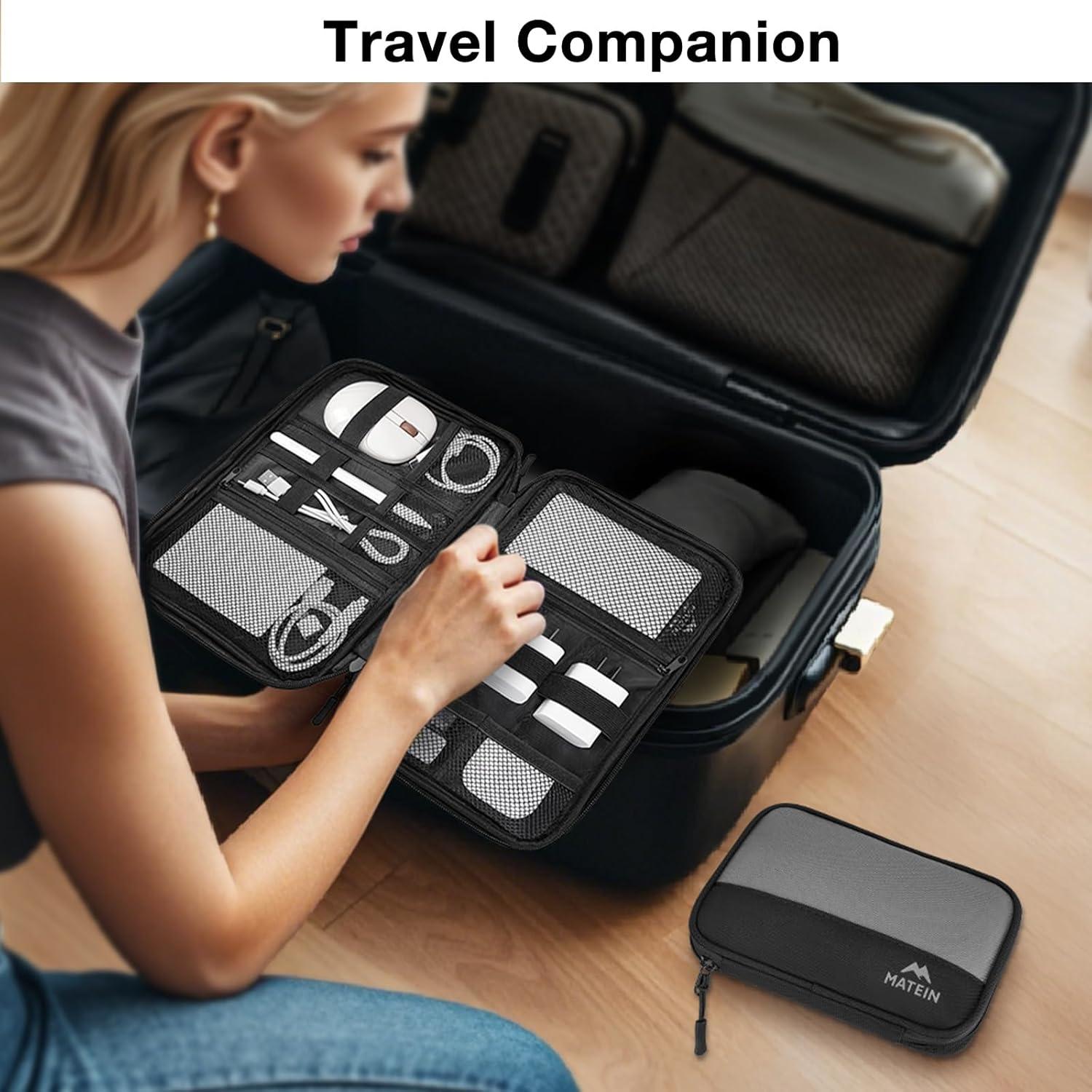 MATEIN Estuche Organizador de Cables 2 Pack Resistente al Agua