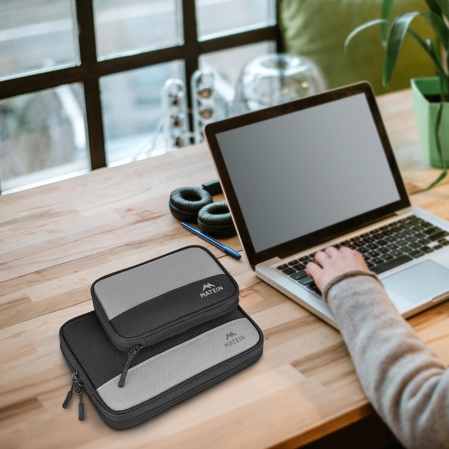 MATEIN Estuche Organizador de Cables 2 Pack Resistente al Agua