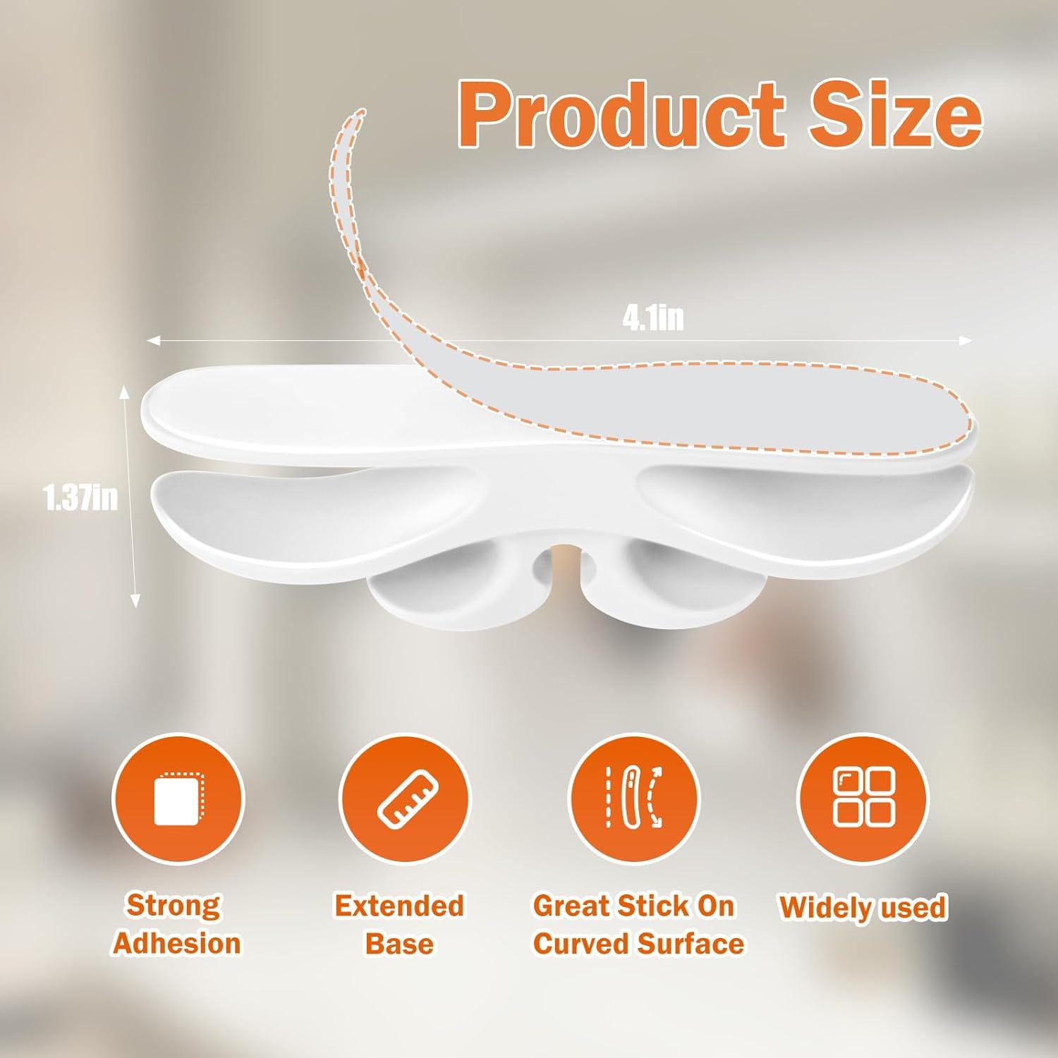 Organizador de Cables de Cocina Adhesivo - 4 Piezas Blanco