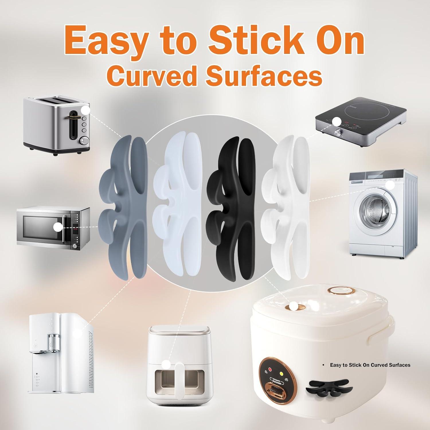 Organizador de Cables de Cocina Adhesivo - 4 Piezas Blanco