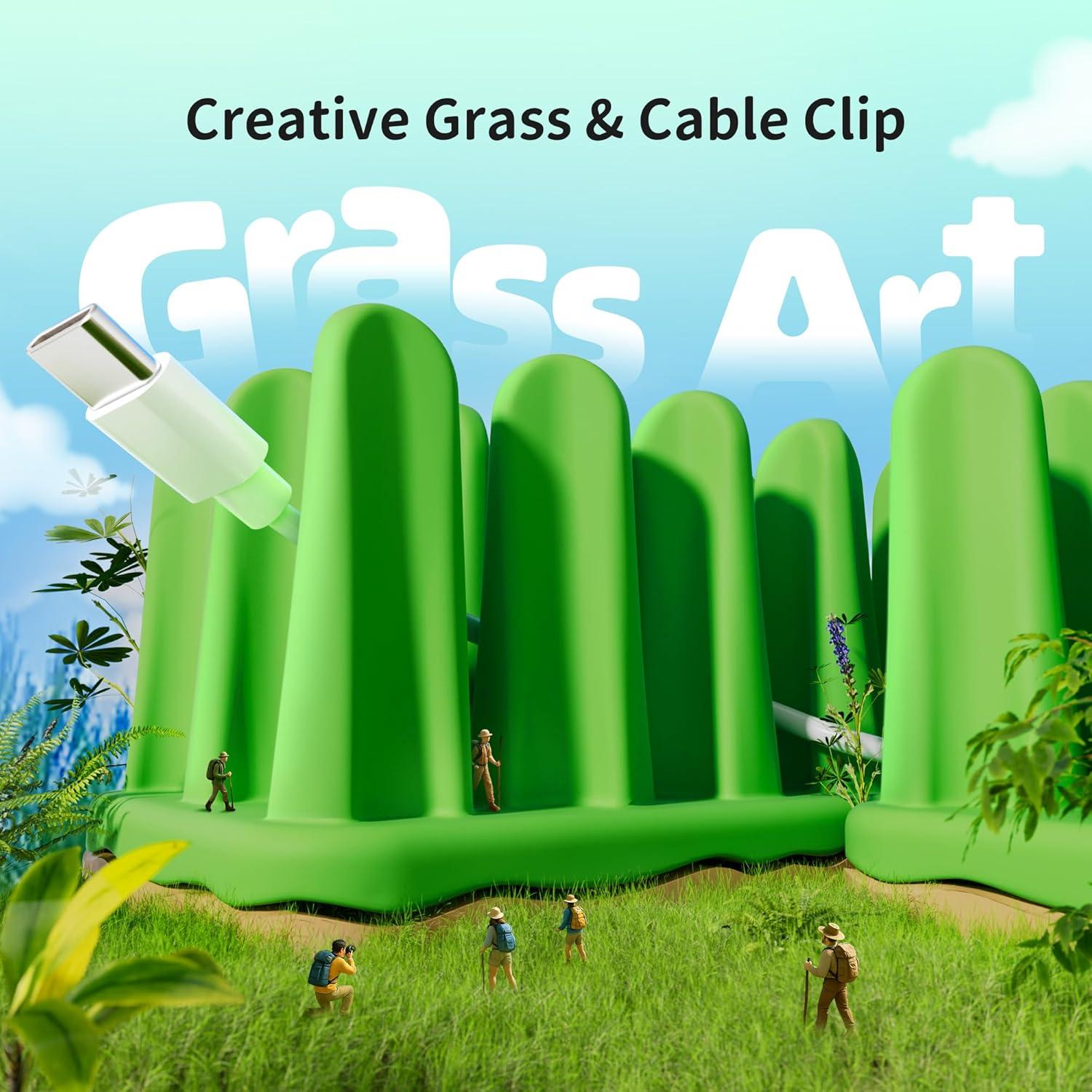 Organizador de Cables de Silicona Litumfen - 2 Piezas Verde