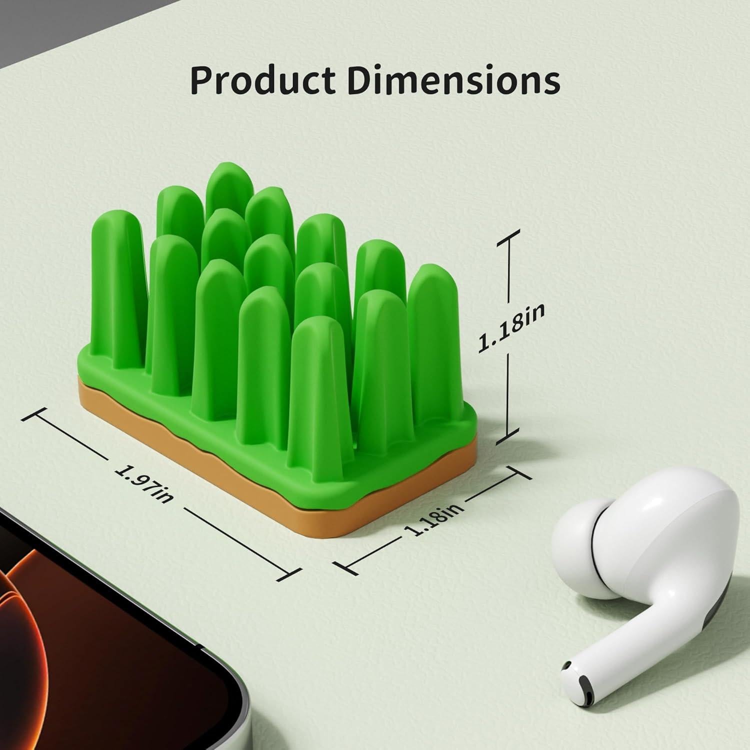 Organizador de Cables de Silicona Litumfen - 2 Piezas Verde