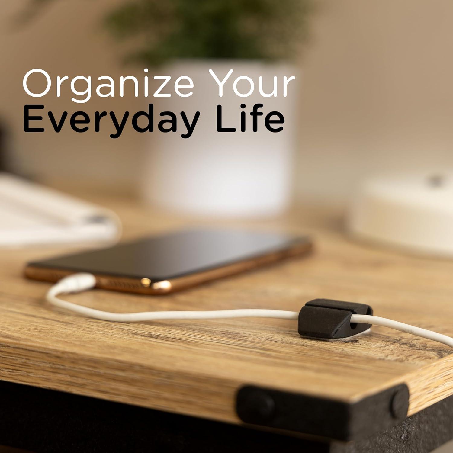 Organizador de Cables Cordinate - Paquete de 6 Clips Adhesivos