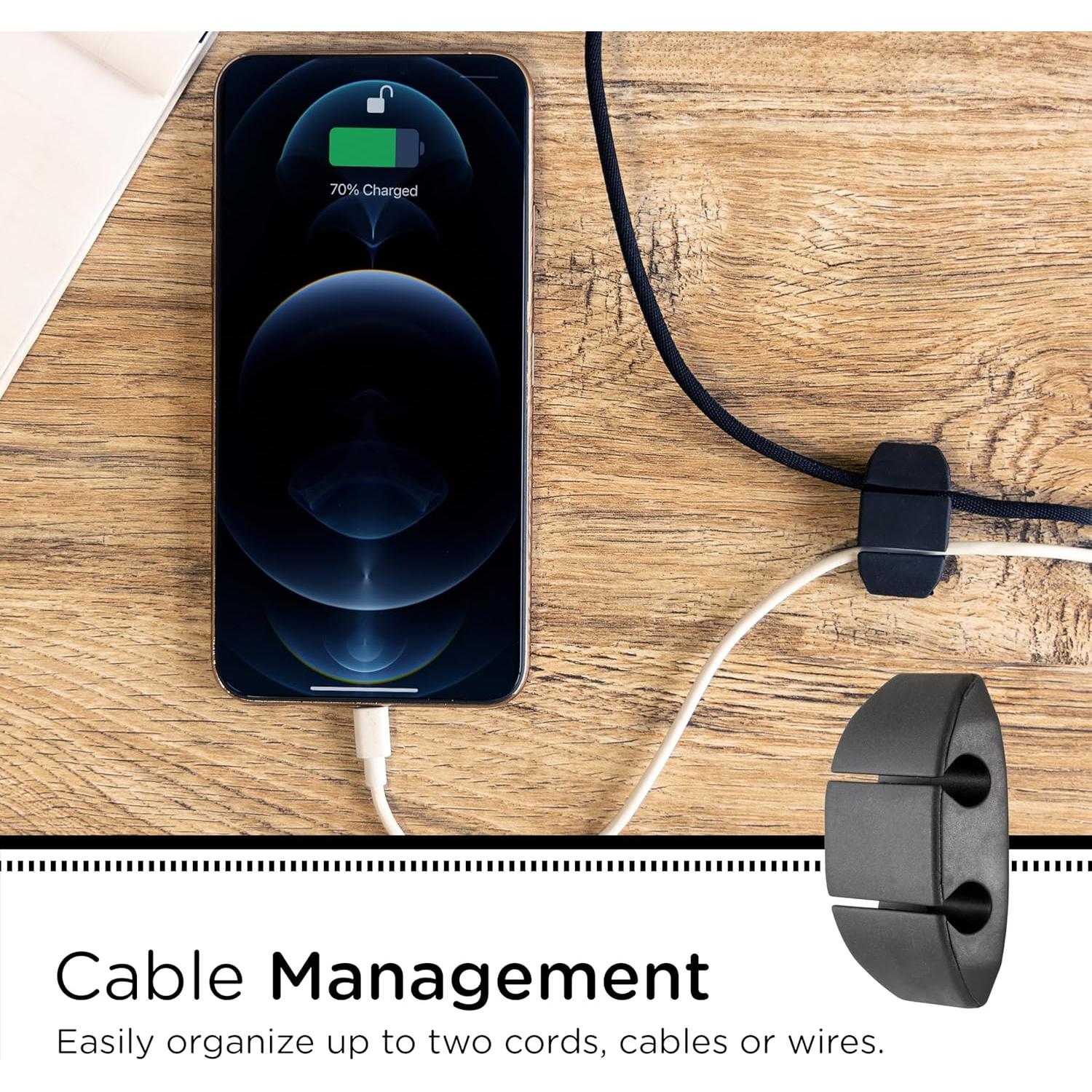 Organizador de Cables Cordinate - Paquete de 6 Clips Adhesivos