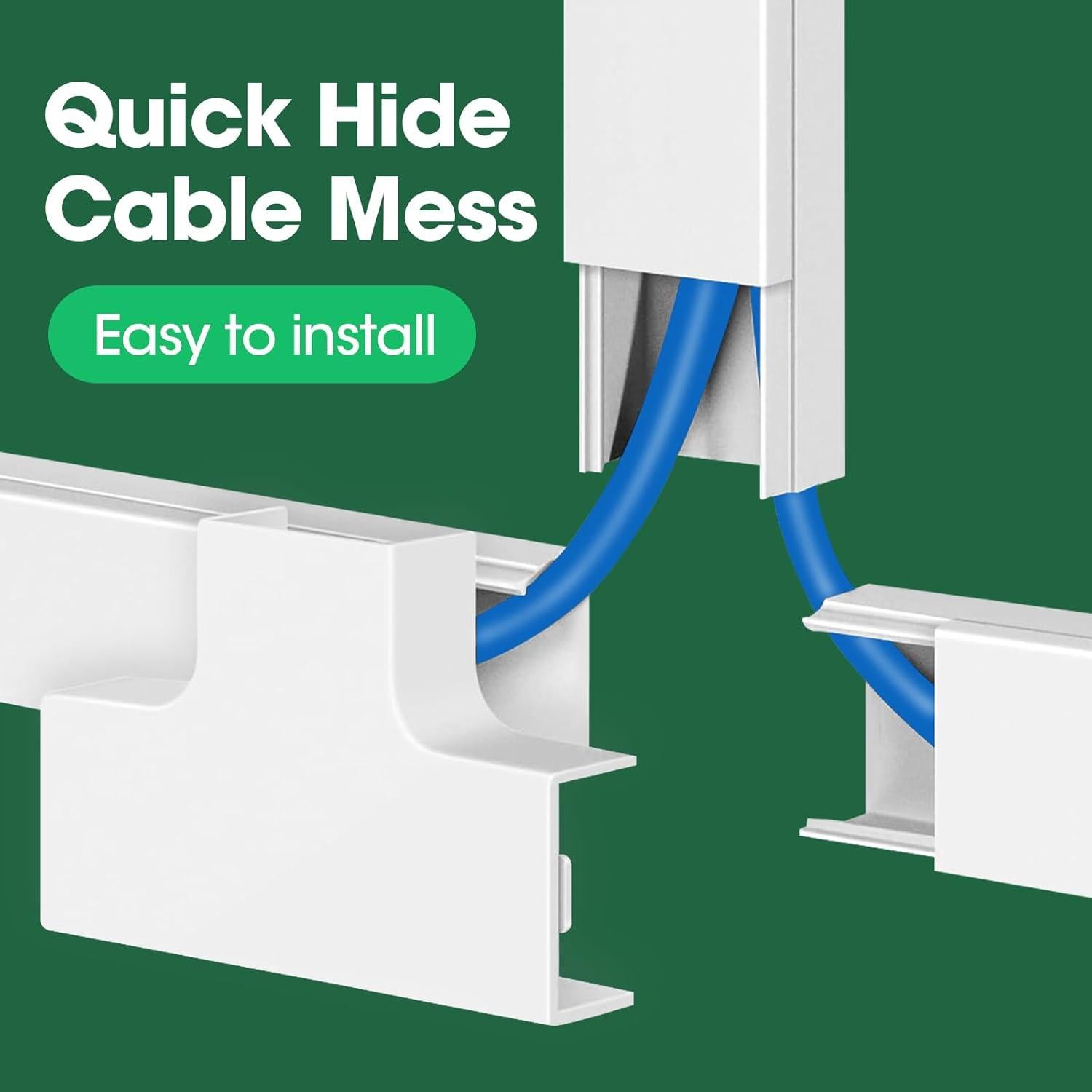 Kit de ocultación de cables AZEN M-8P, 279.4 cm, autoadhesivo