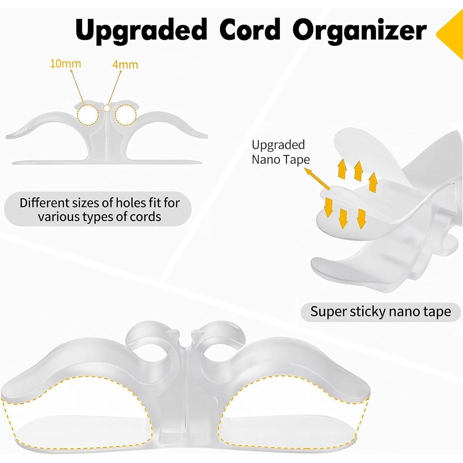 Organizador de Cables Mejorado Omifora - 6 Piezas, Silicona